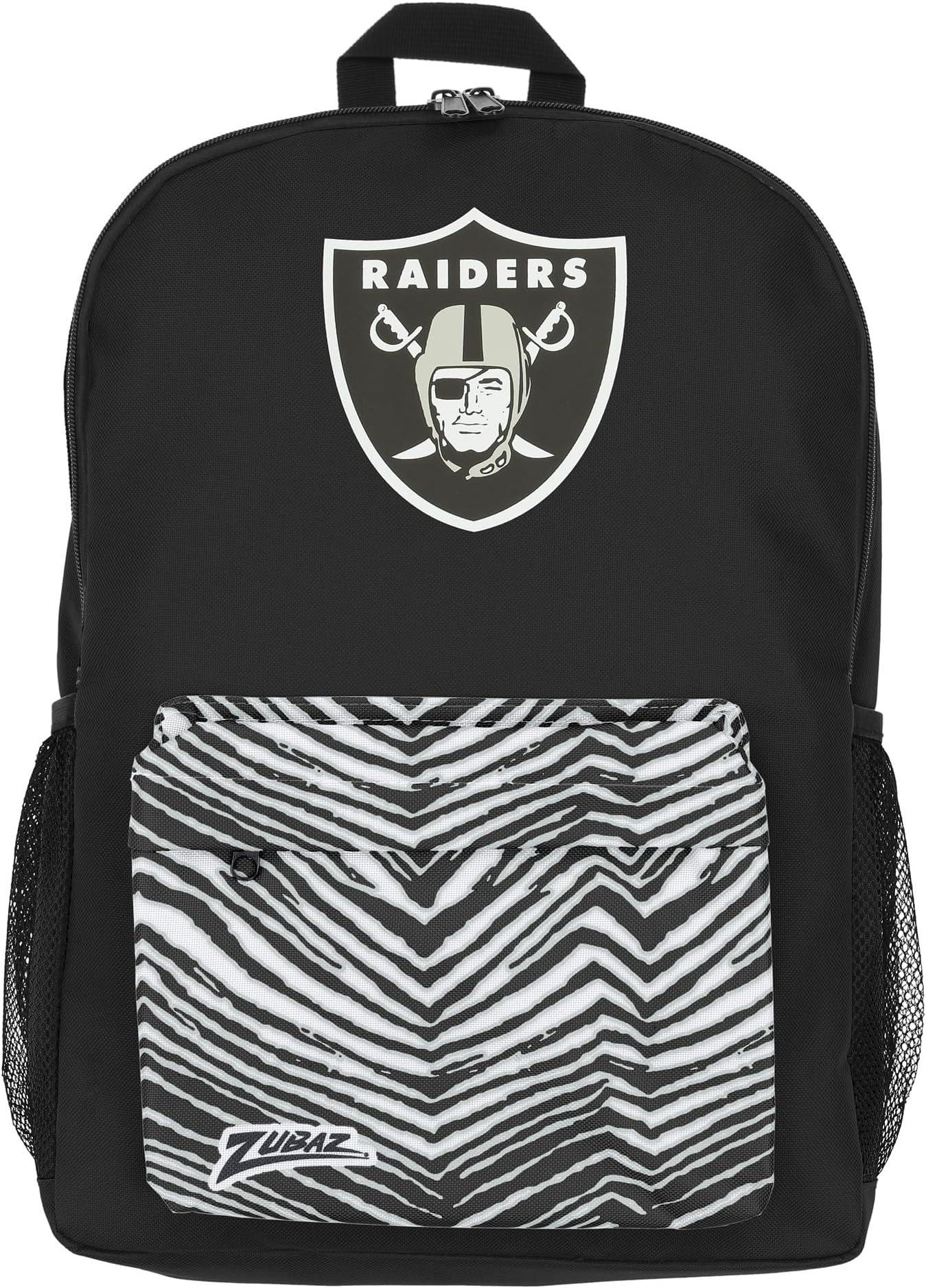 X ZUBAZ NFL Collab Zebra Printed Backpack, Las Vegas Raiders
