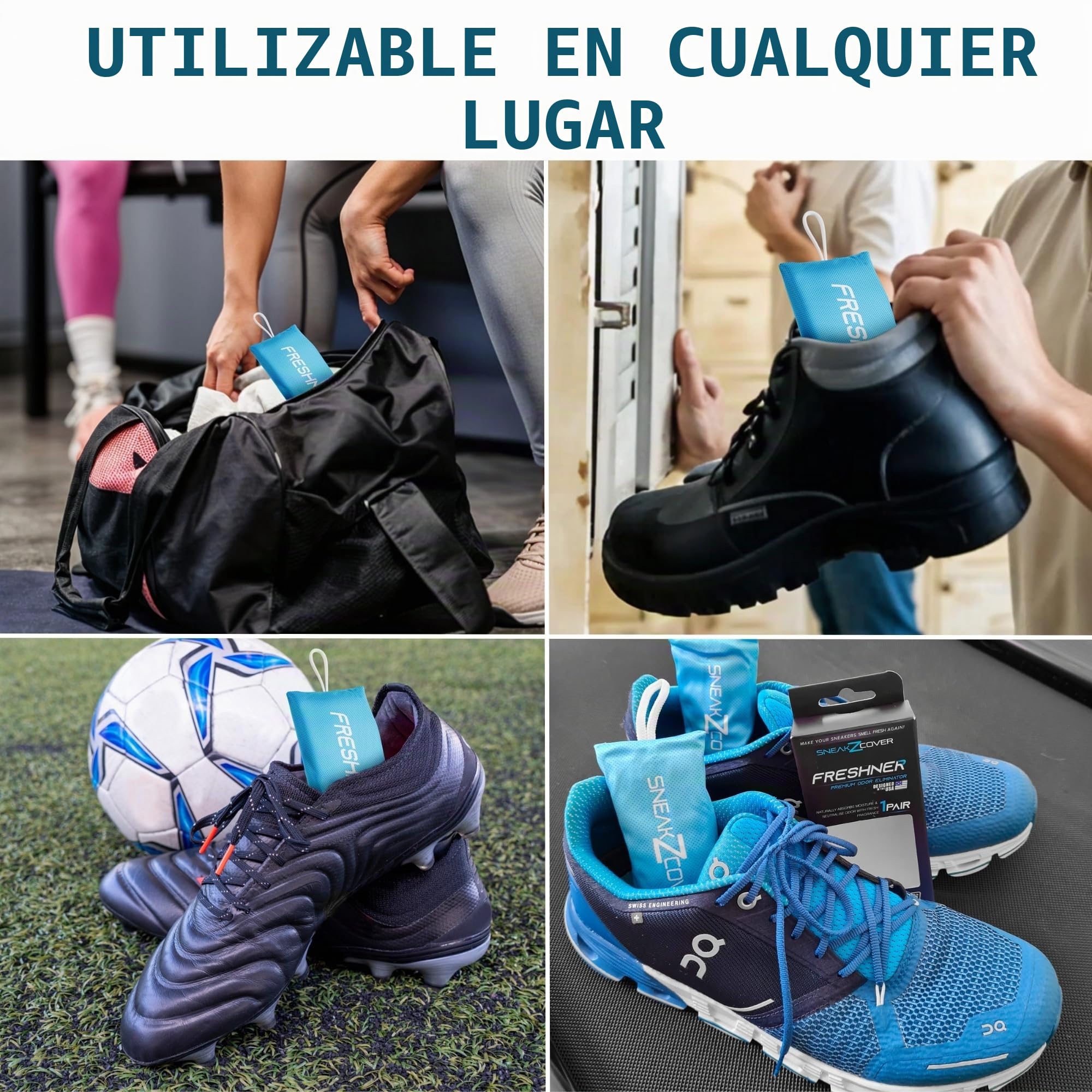 Freshner Desodorante de zapatos contra pies sudorosos, elimina olores y deja una fragancia fresca, para calzado de trabajo, deportivo y zapatillas