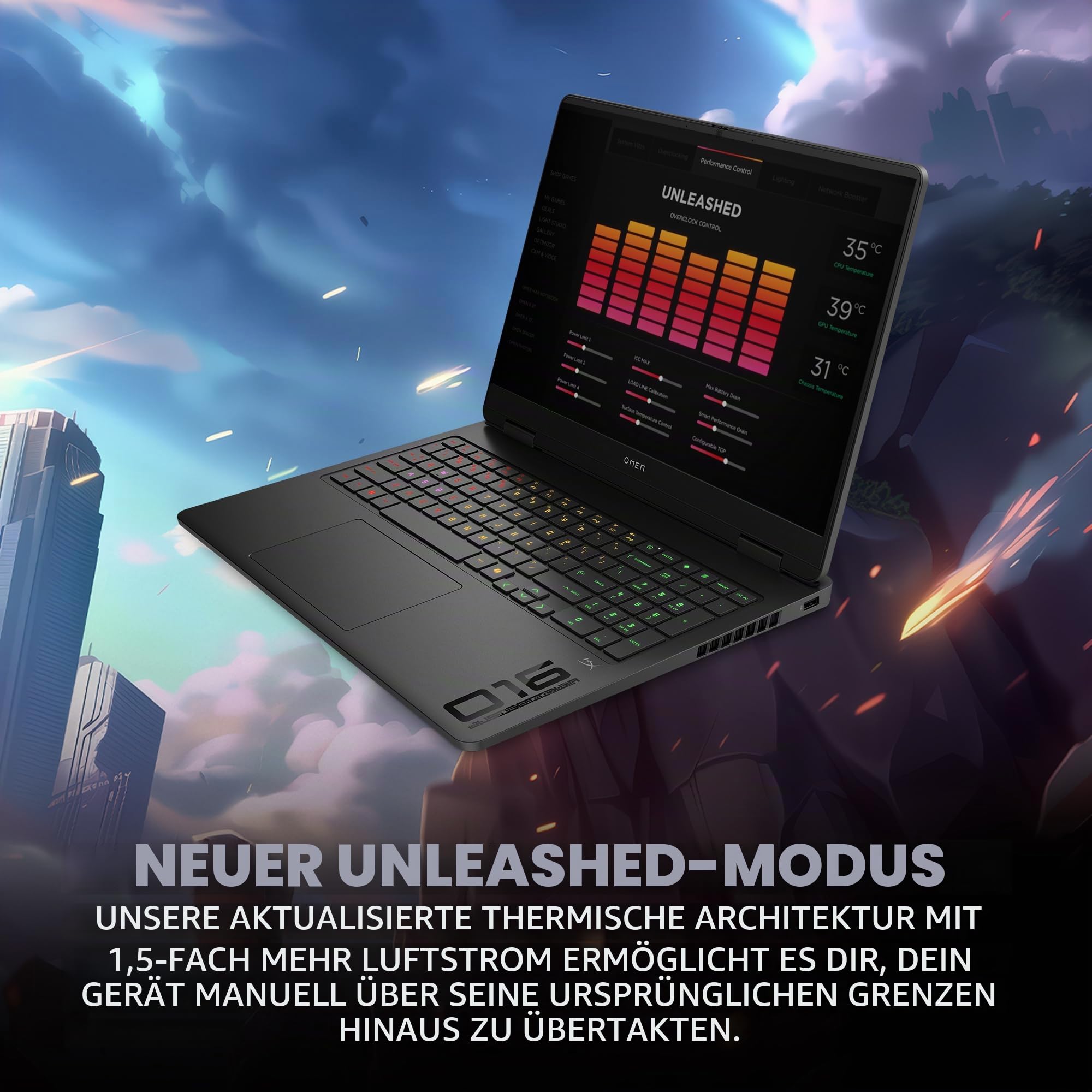 HP Omen 16-am0002sf Gaming-Laptop 16 Zoll FHD IPS 144 Hz, Gamer Laptop (Intel Core 7 240H, 16 GB RAM, 1024 GB SSD, NVIDIA GeForce RTX 5060 8 GB, Windows 11) Schwarz, AZERTY