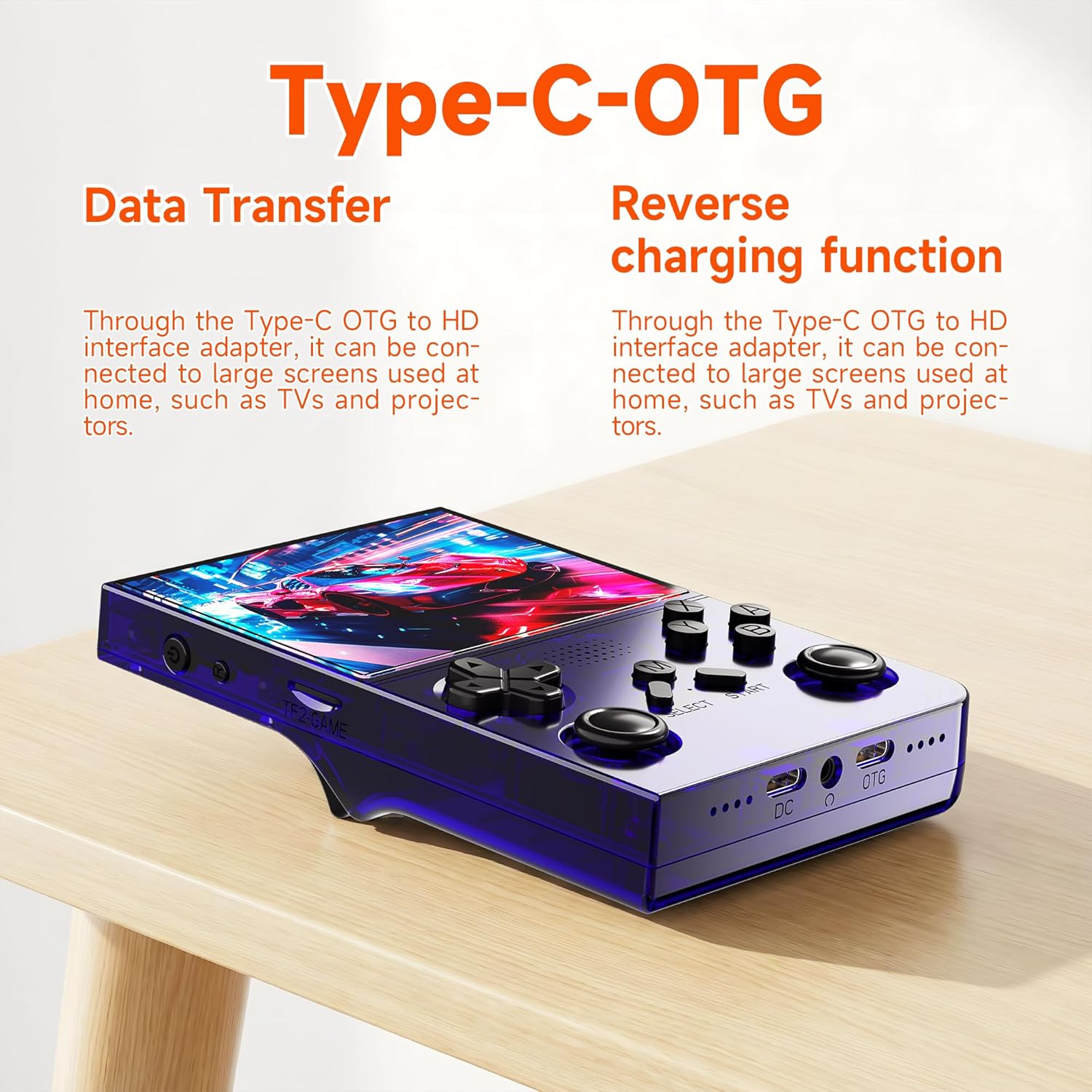 R40 Retro Handheld Game Console with Storage Case - Open Source System,3.5" IPS Screen, 18,000+ Classic Games, 128G TF Card, 3000mAh Battery, Portable Gaming Player for Travel, Blue