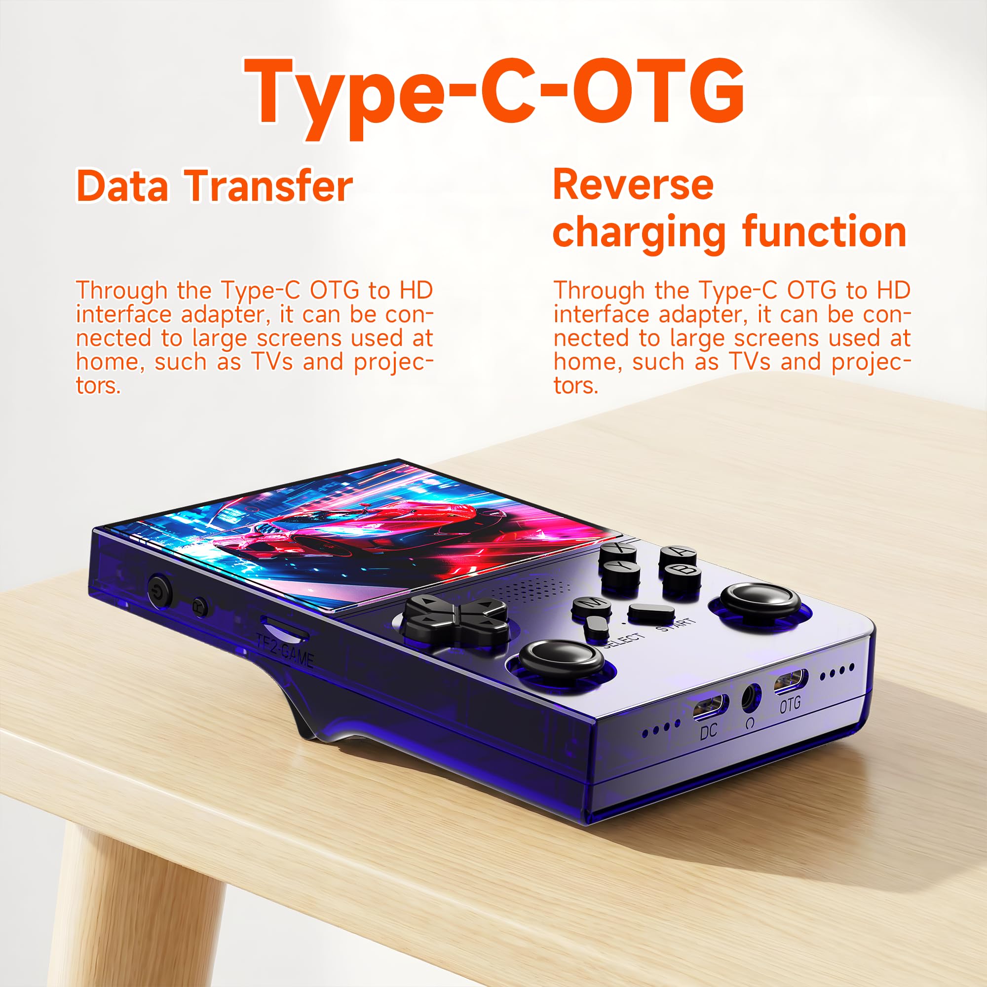 Console di gioco portatile retrò R40 con custodia, sistema open source, schermo IPS da 3,5", oltre 18.000 giochi classici, scheda TF da 128 G, batteria da 3000 mAh, lettore da gioco portatile da