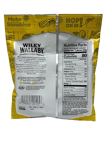 Miniatura 4 de ThisNThat Paquete de dulces de regaliz con sabor suave y masticable (2) bolsas de limonada Wiley Wallaby de 4 onzas y tarjeta de recetas ThisNThat