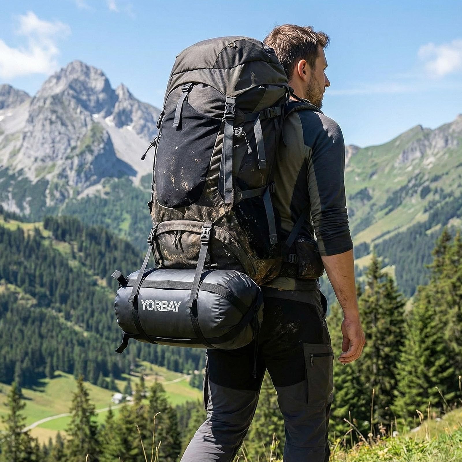 Yorbay Sacco a pelo da campeggio per 3-4 stagioni: sacco a pelo per bambini e adulti impermeabile, leggero per attività all'aperto, viaggi - caldo e comodo sacco a pelo come regalo attento