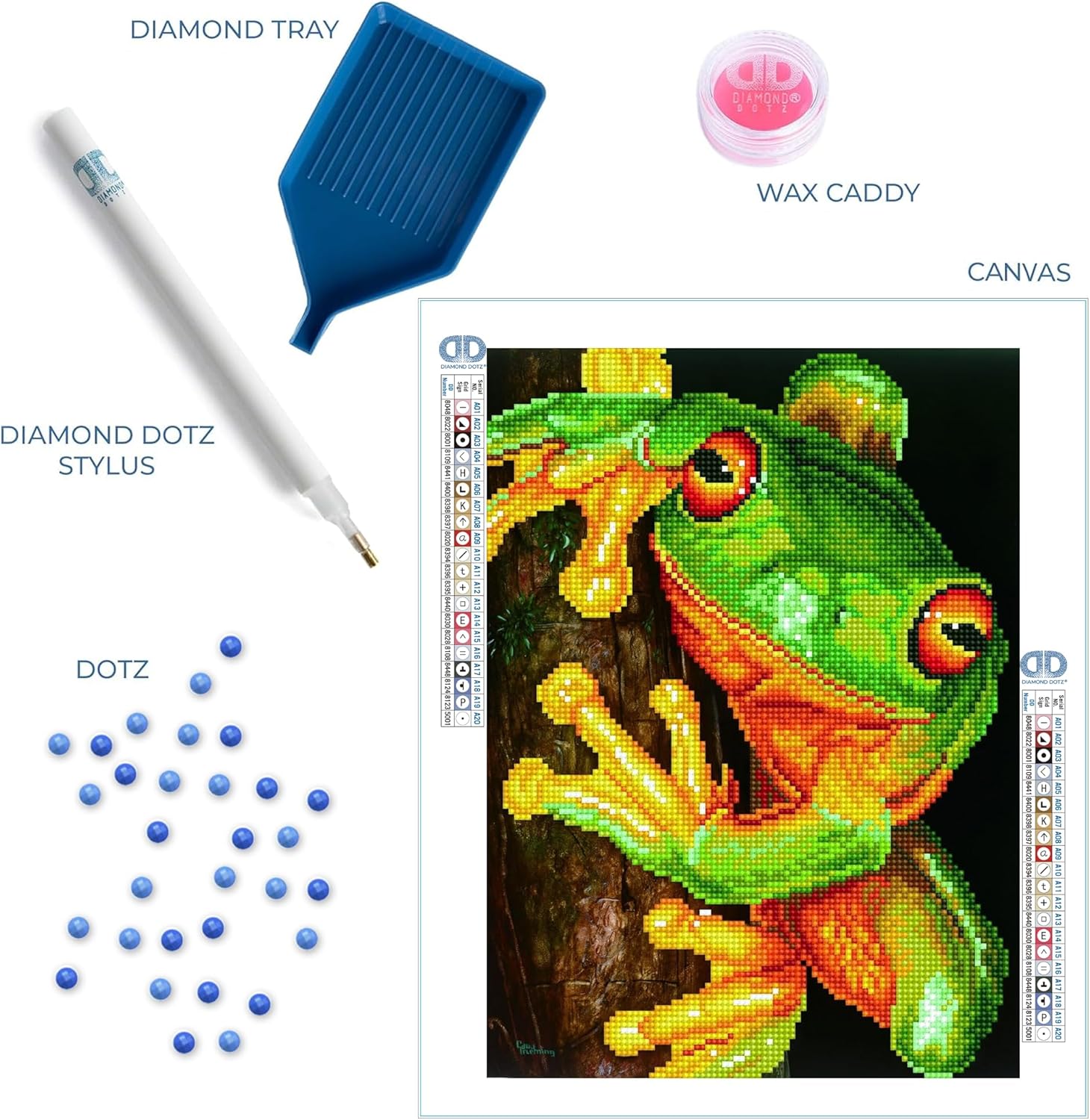 Diamond Dotz Intermt Kit Green Tree Frog