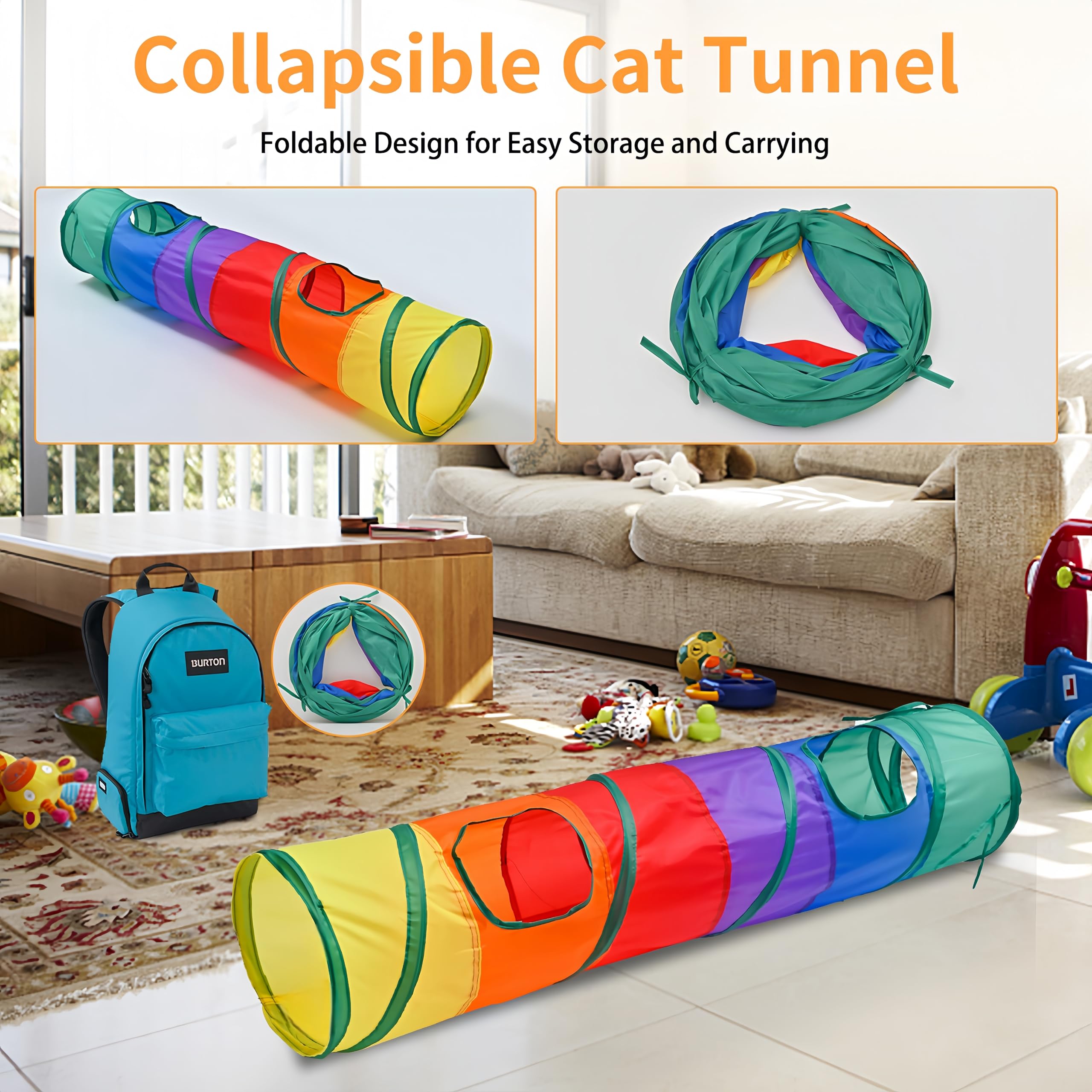 iCAGY Katzenspielzeug, Katzenspielzeug, 25 verschiedene Katzenspielzeuge, inklusive Knistertunnel, Ball, Zauberstab, Federmaus, Mäuse, Federsortiment, Set für Katzen, Kätzchen, Kaninchen, Welpen,