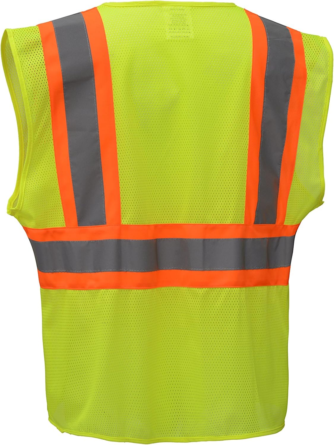 CJ Safety CJHVSV2003 ANSI Class 2 High Visibility Two Tone Safety Vest Wicking Breathable Mesh (4XL, Green)