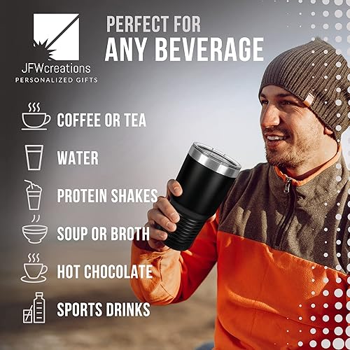 Miniatura 9 de Vaso de entrenador de fútbol, regalo de entrenador de fútbol, 30 onzas, con aislamiento, grabado de acero inoxidable, color negro