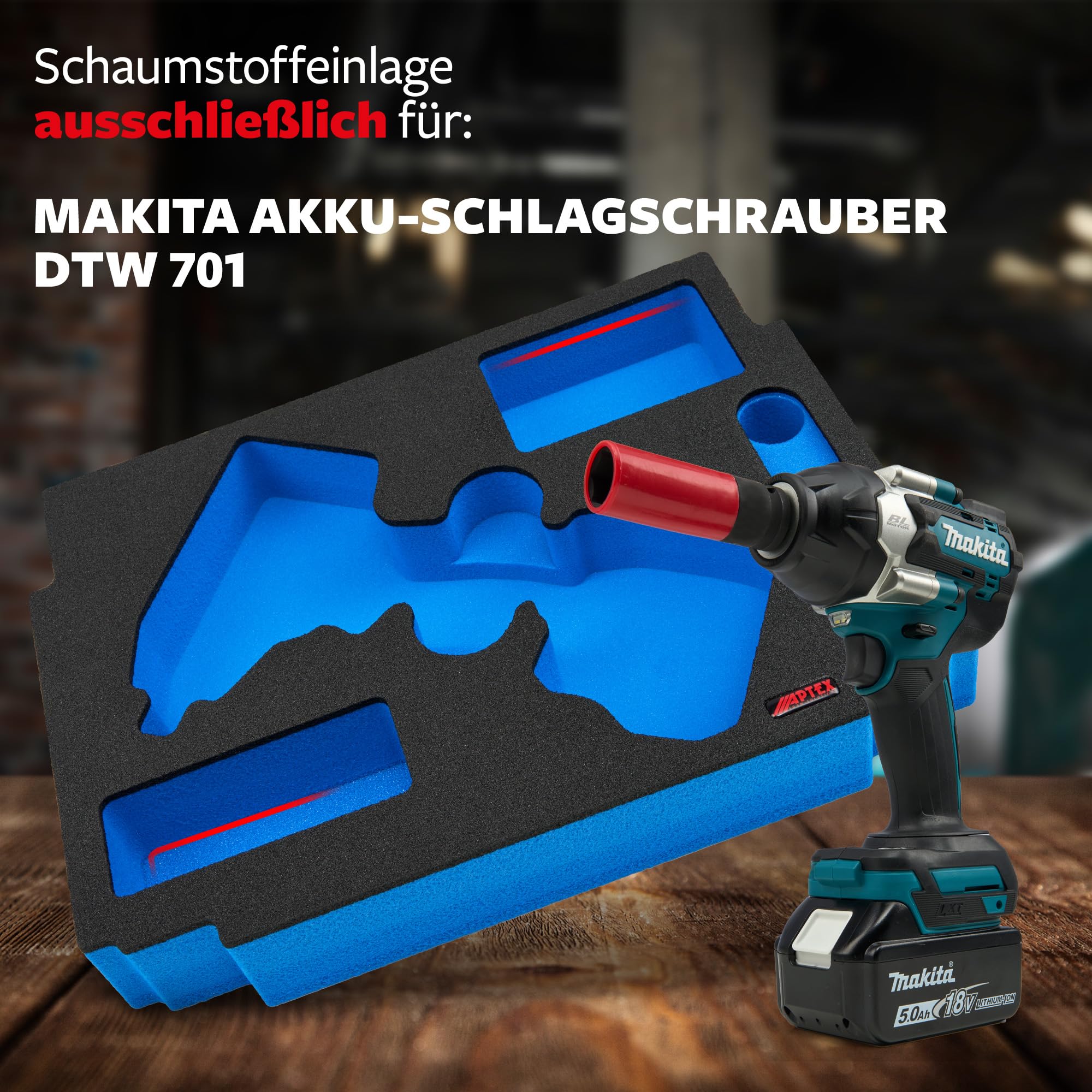Insert En Mousse Sur Mesure Pour Mallette Makita MakPac - Taille 2-3, Pour Meuleuse D'angle DGA504