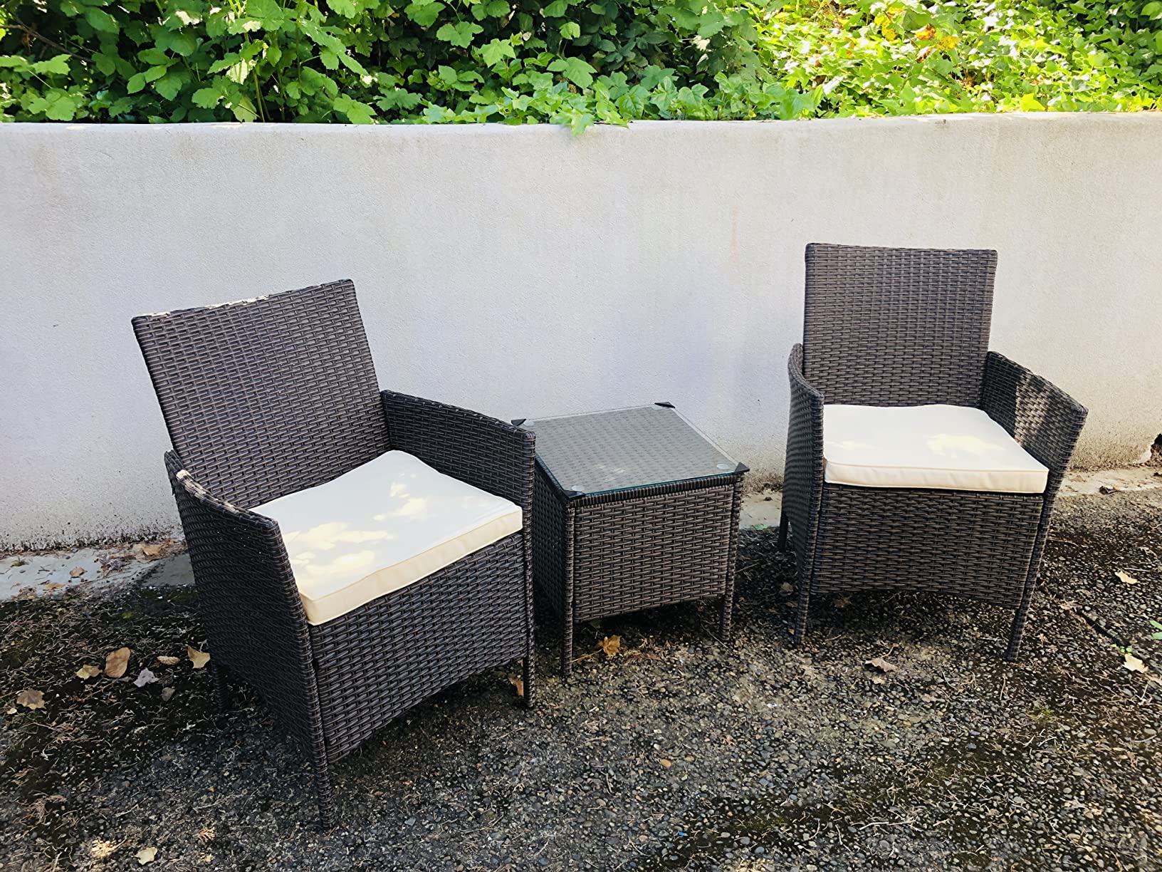 28/mo Finance Patio Furniture Set 3 Piece, Wicker Patio Furniture