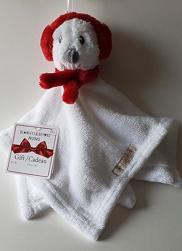 Blankets and Beyond Manta de seguridad unisex súper suave para bebé, 9M (rojo/muñeco de nieve)