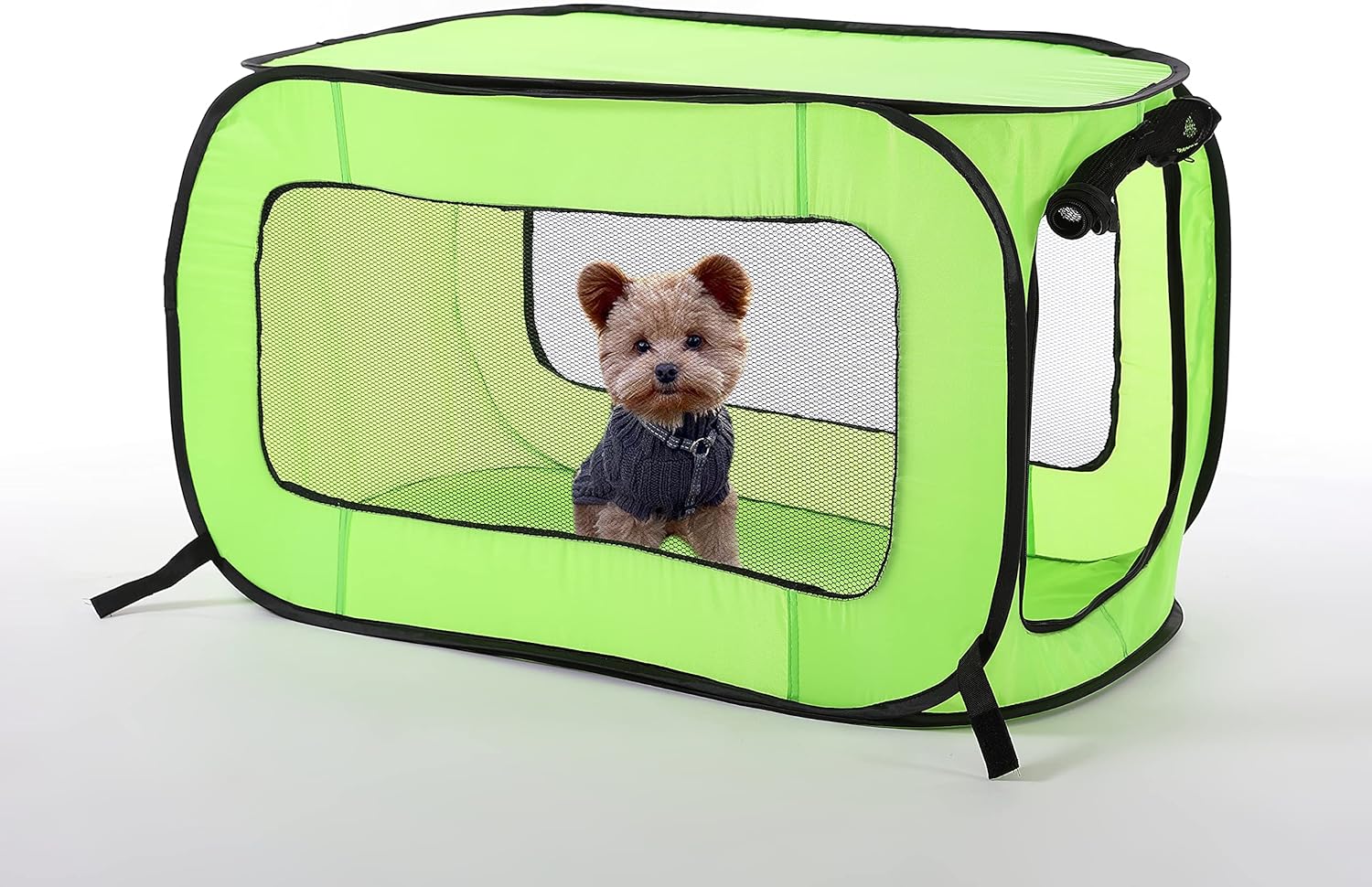 Beatrice Home Fashions Portable, Collapsible, Pop Up Travel Pet Kennel, 32.5" L x 19" W x 18" H, Green : Home & Kitchen