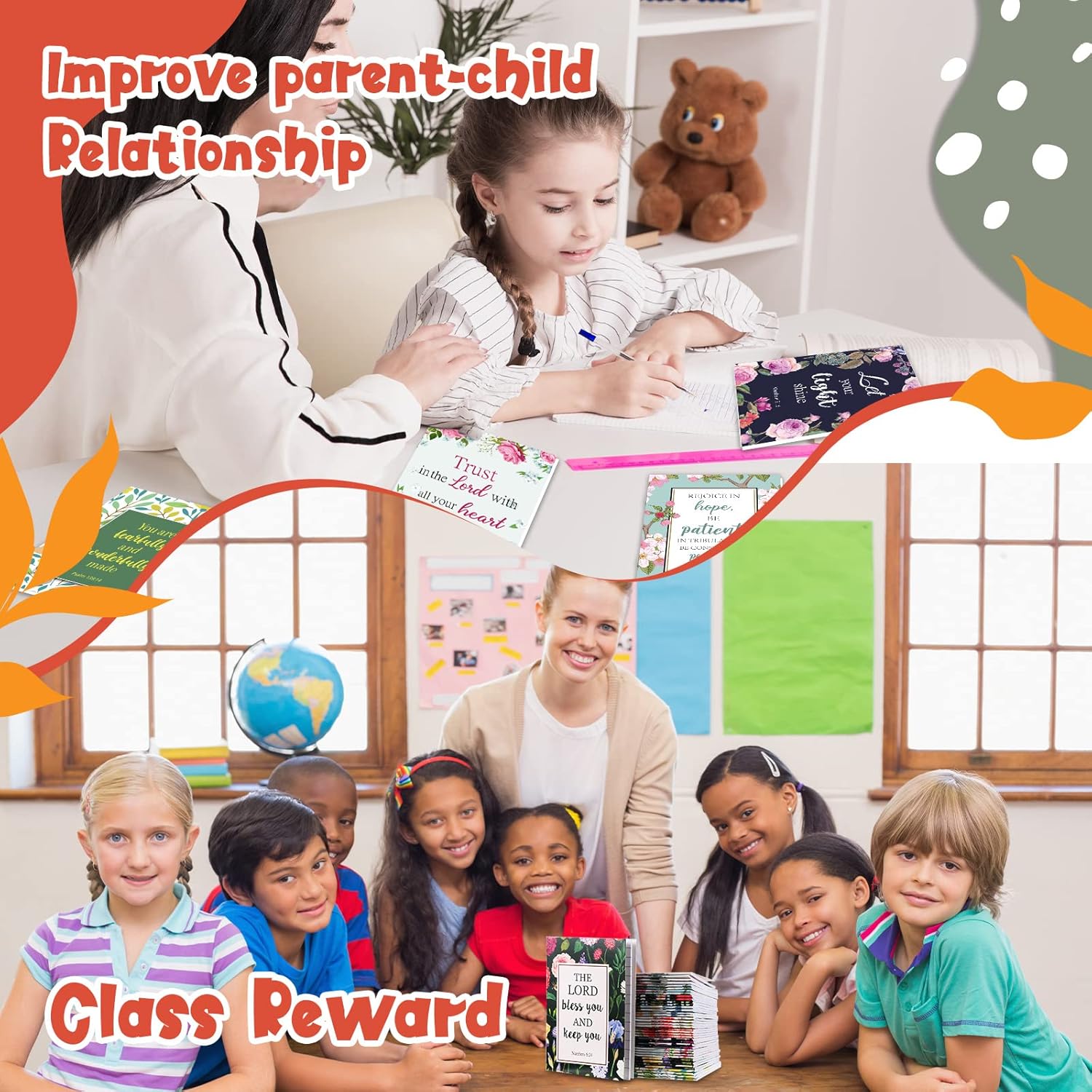 CHENGU 50 Pcs Bible Verse Notebook Christian Journals Bulk Christian Gifts Religious Prayer Journals Inspirational Notepads for Women Men Scripture Notepads Pocket Office School Home (Novel Style) - Image 7