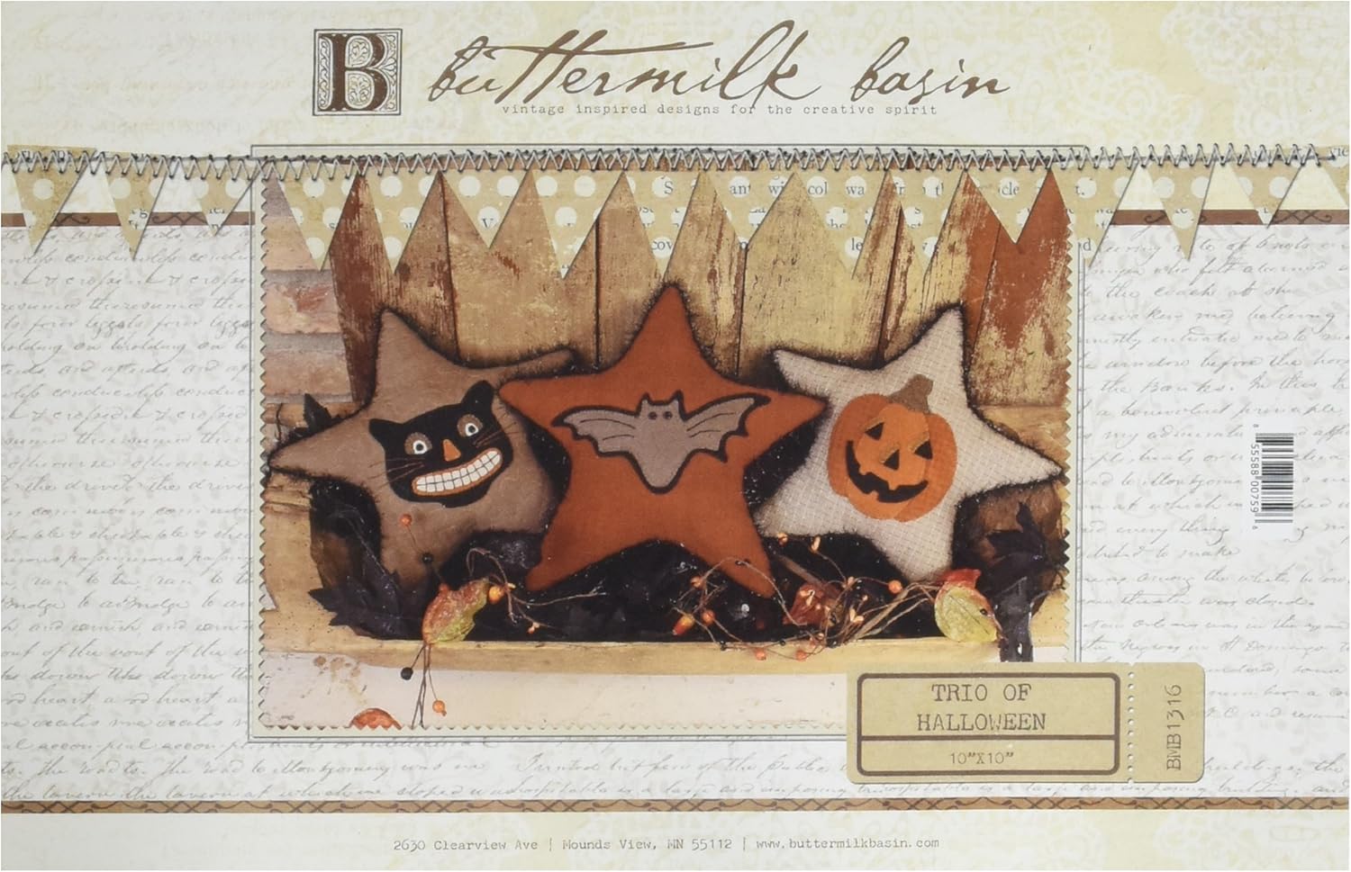 Buttermilk Basin Trio of Halloween Pattern