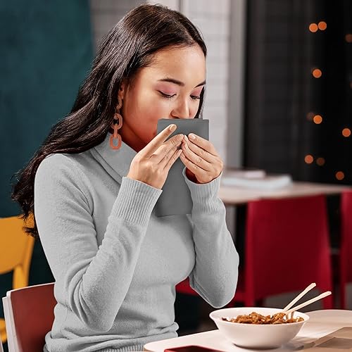 Vista 9 de Utopia Kitchen - Servilletas de tela color gris acero, 12 unidades, 18 x 18 pulgadas, mezcla de algodón, lavables y reutilizables, para hotel