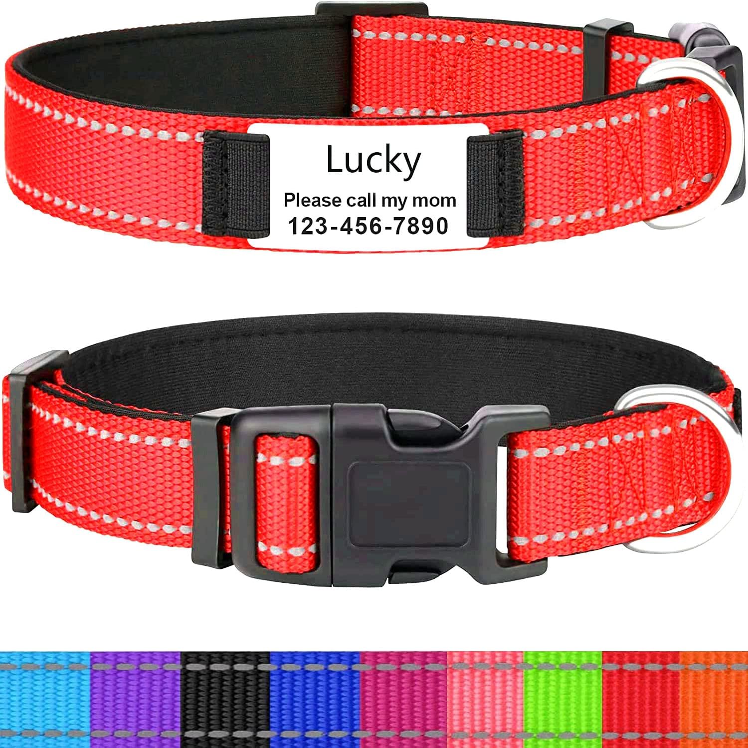 Pimaodog Personalized Dog Collars for Puppy Small Medium