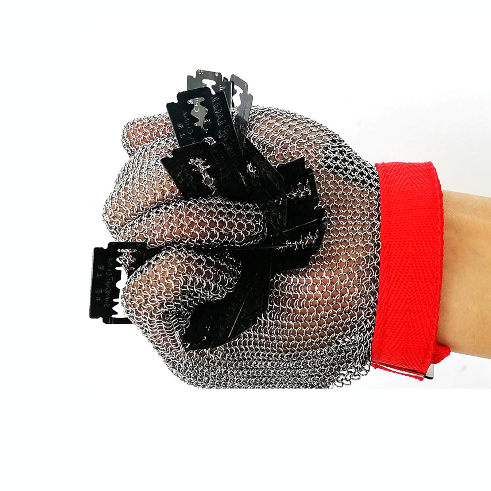 Guantes Anticorte Guantes Resistentes al Corte de Acero Inoxidable de Alta Resistencia, Guantes cómodos de Trabajo de Seguridad Antideslizantes Suaves, XX, XS, S, M, L, XL (Size : Large)