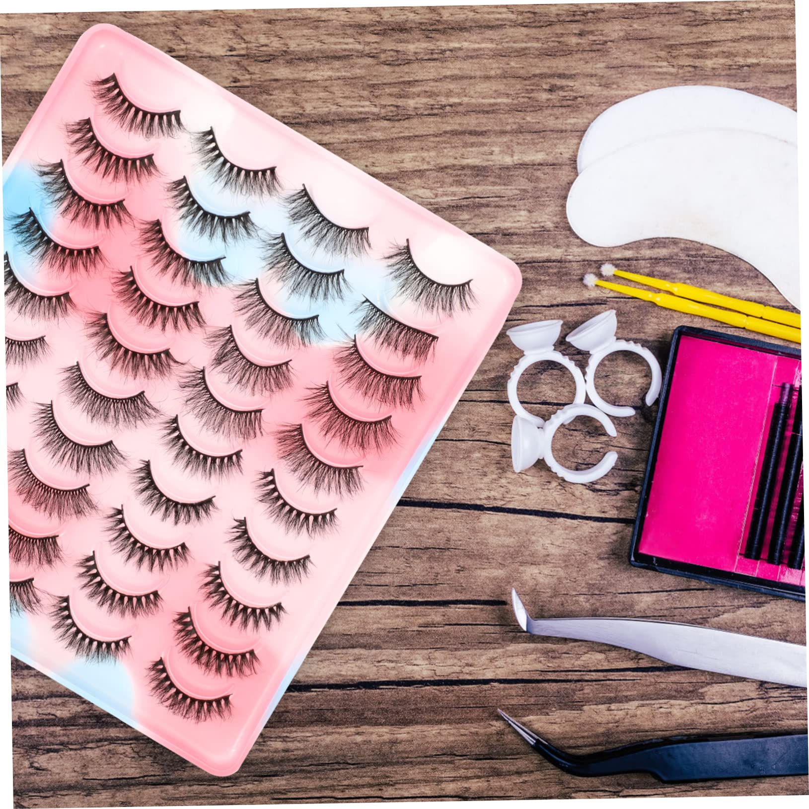 MAGICLULU 60pares Pestañas Postizas De Extensiones De Pestañas De Diseño Natural y Reutilizables Para y Hechas Mano Material y Cómodo