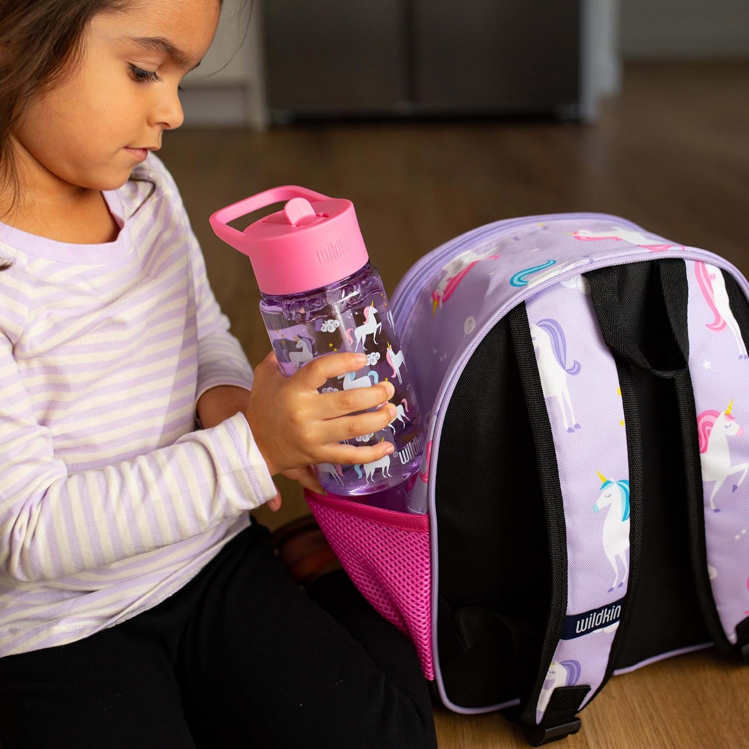 Wildkin Kids 16 Oz Water Bottle – BPA-Free Tritan, Leak-Proof Lid, Durable & Easy to Clean - Unicorn - Image 5