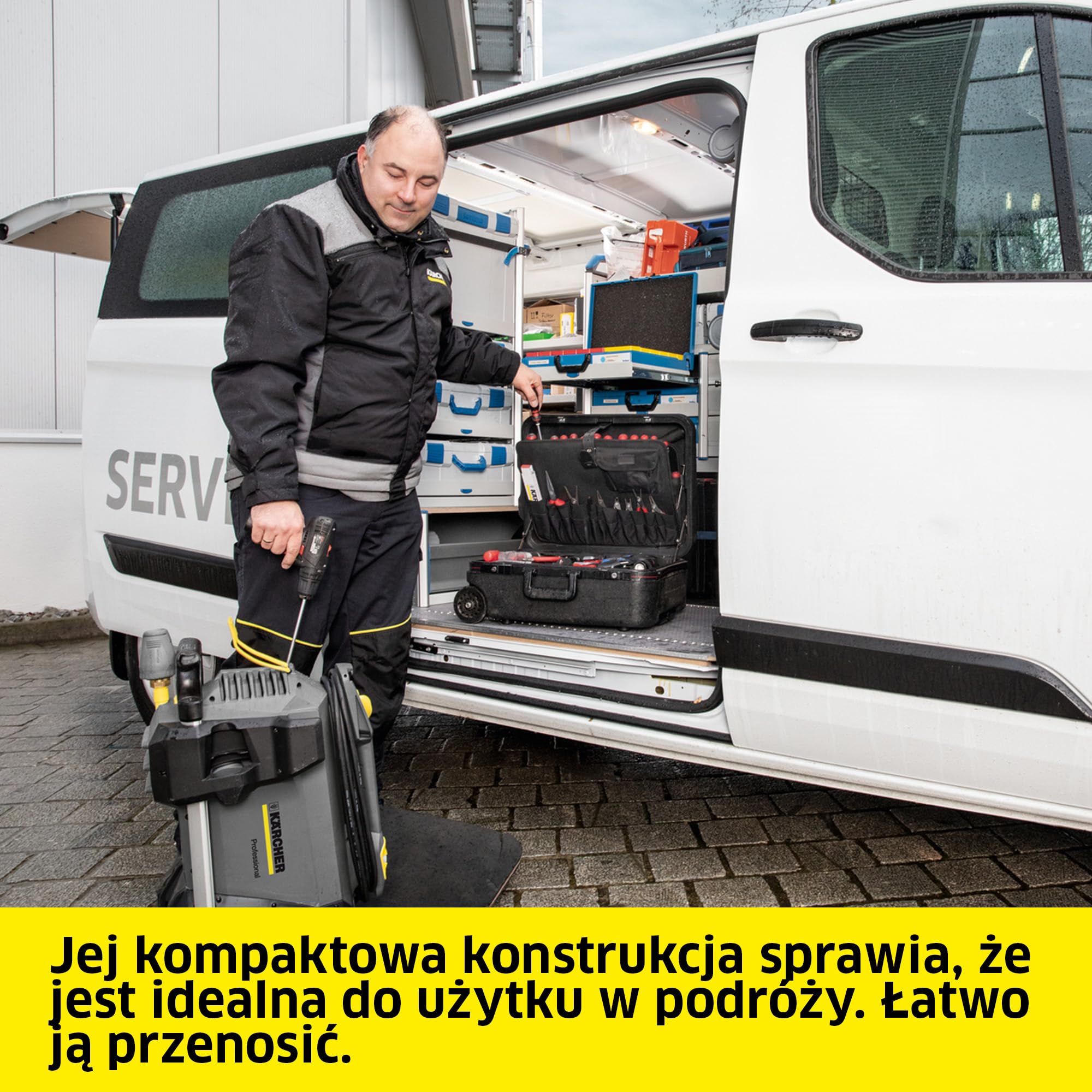 Kärcher myjka wysokociśnieniowa HD 6/13 C Plus, ciśnienie maksymalne 190 bar, wydajność 590 l/H, łatwy transport, w zestawie pistolet wysokociśnieniowy EASY Force, narzędzie do usuwania zanieczyszczeń