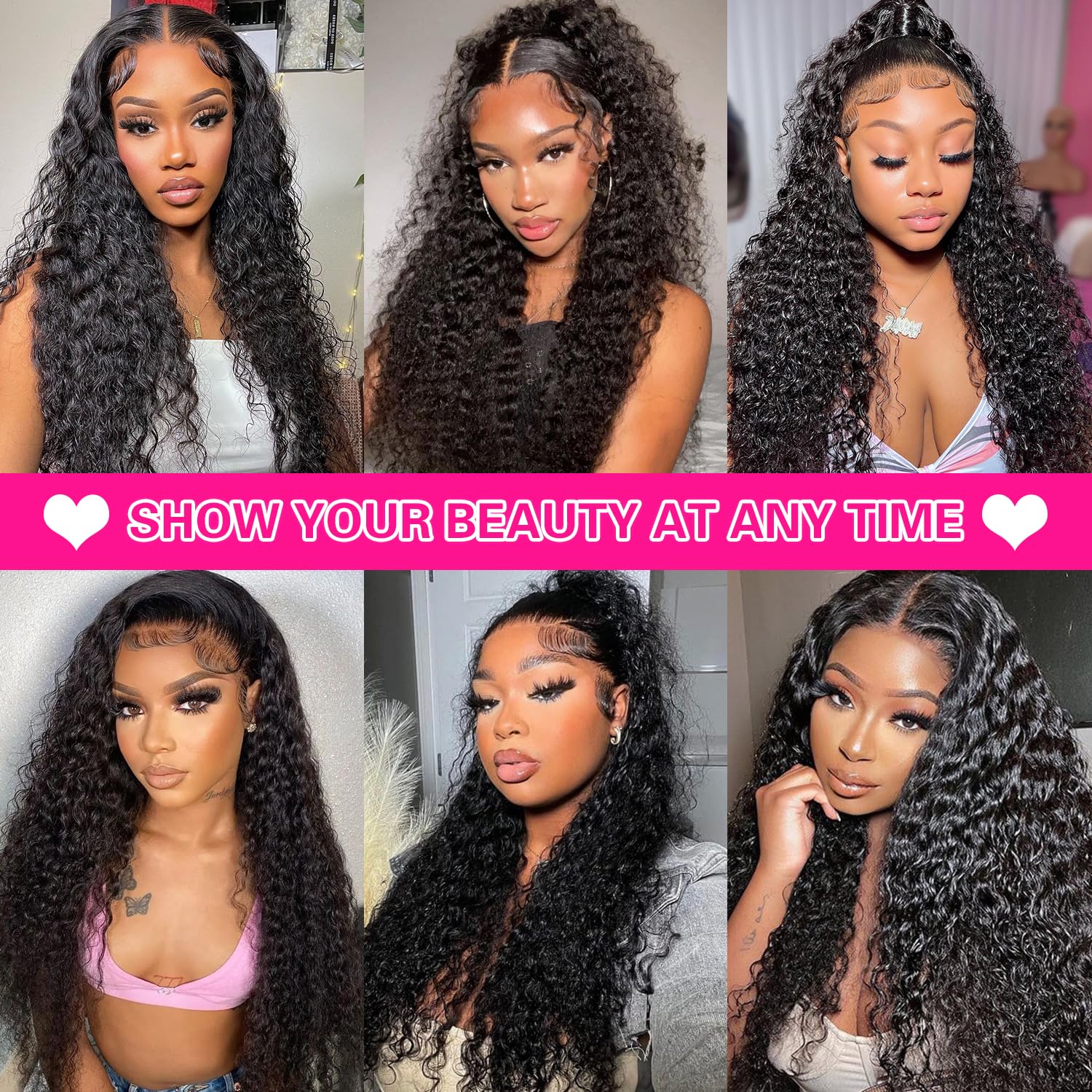 Deep Wave Lace Front Wigs Human Hair Pre Plucked 13x6 HD Transparent Lace Frontal Wigs Natural Color Glueless 200% Density Human Hair Wig for Black Women 22 Inch
