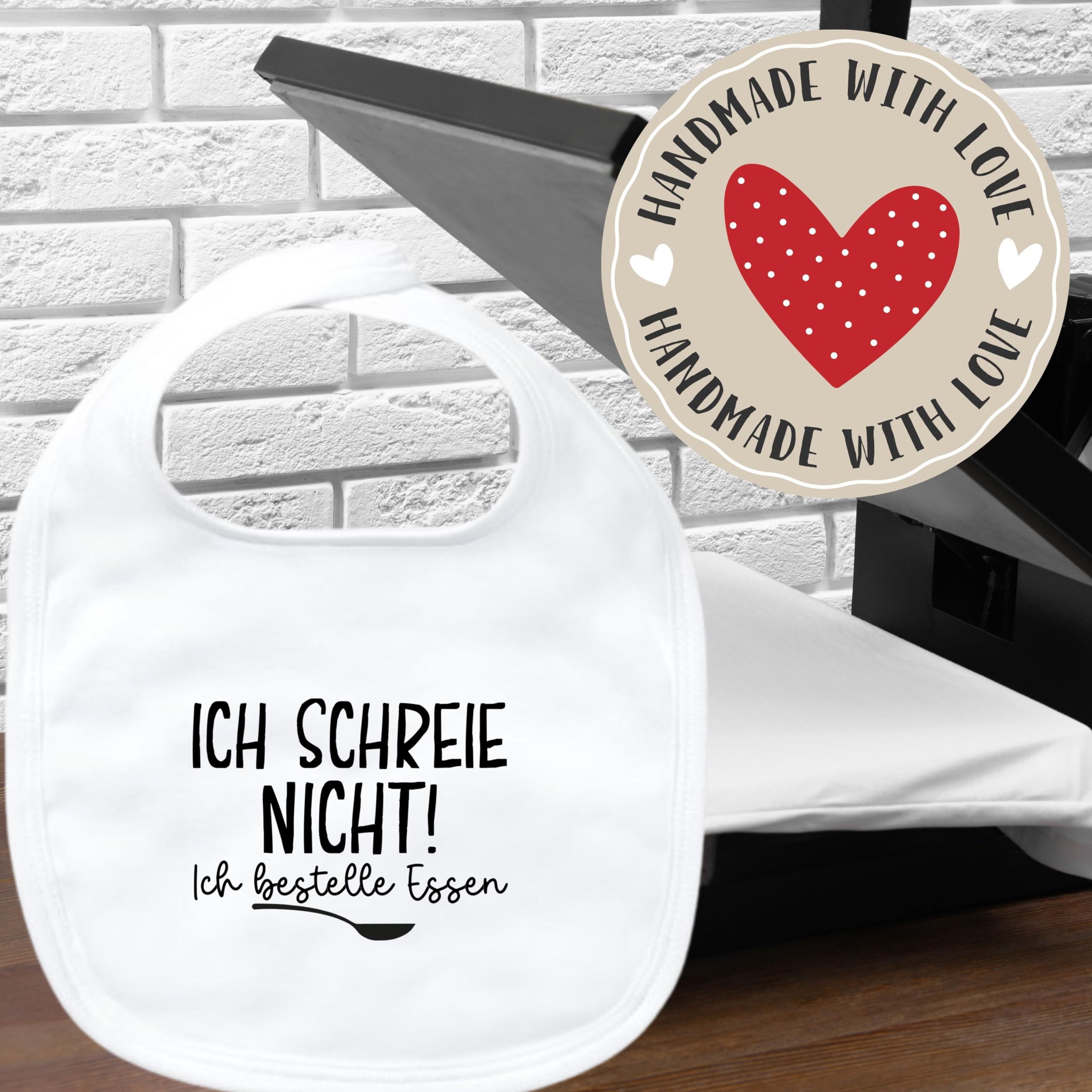 Trend Mama | Windeltorte | Nature Design green | Spruch wählbar | Lätzchen, Kuschelsocken |Geschenk Geburt (Design Ich schreie nicht, ich bestelle Essen)
