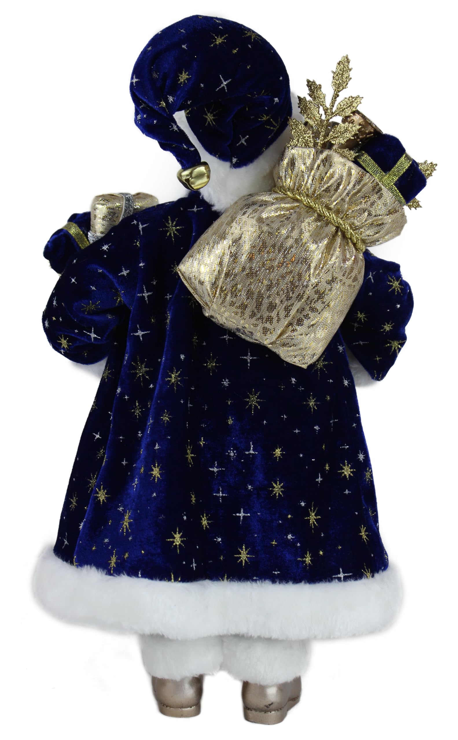 Windy Hill Collection 169480 Weihnachtsmann-Figur, stehend, Blau und Gold, 40,6 cm