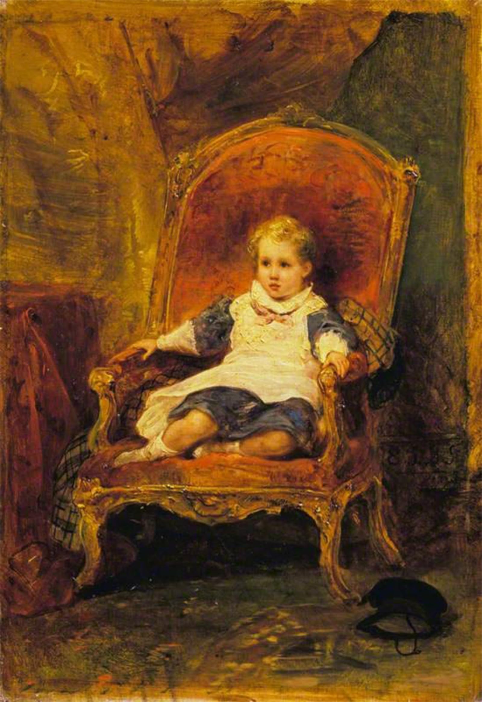 POSTERIIk Famous Modern Artwork Art Mural Portrait of a Child by Ary Scheffer Oil Paintings Pictures for Home Decor 60x90cm