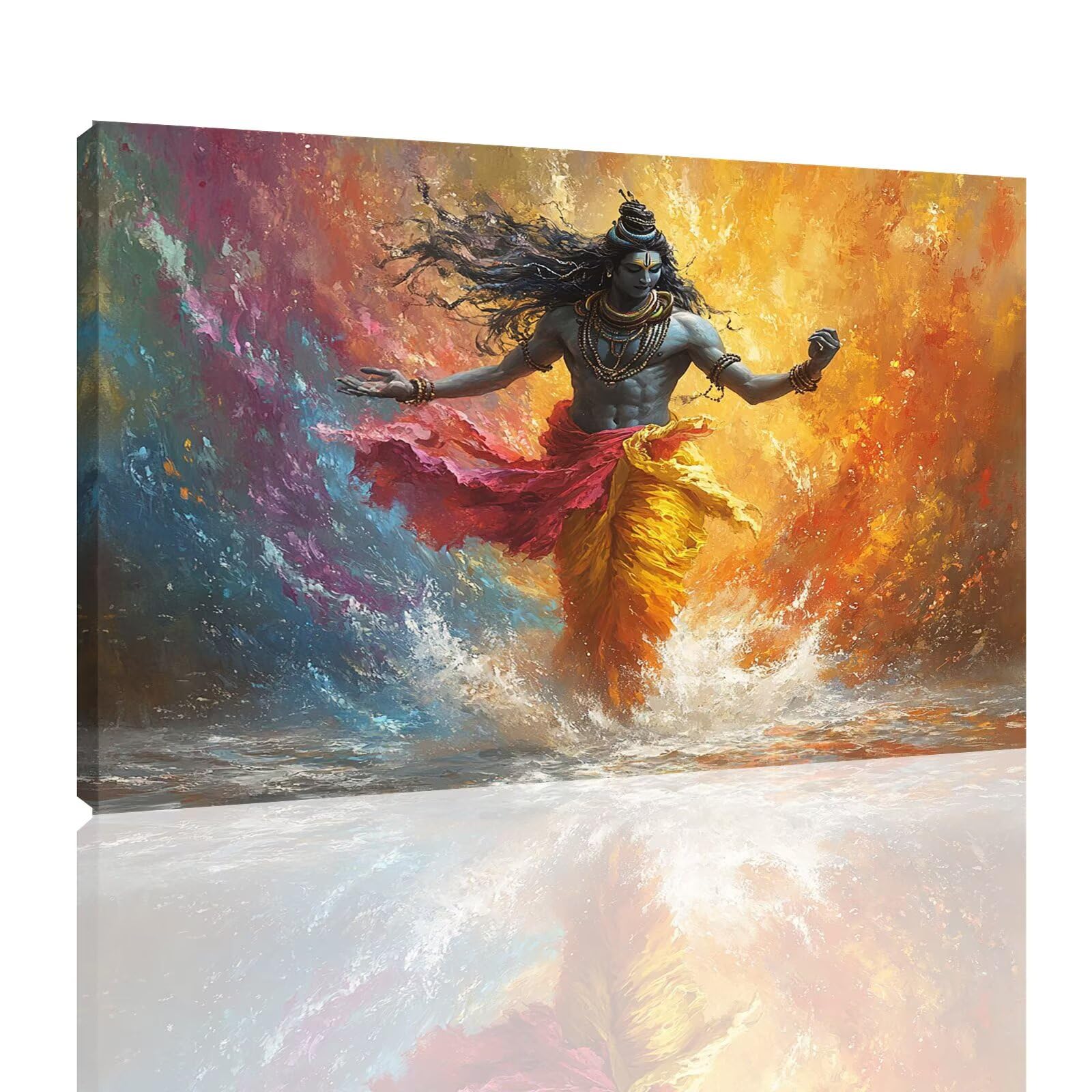 Dipingere Con i Numeri Adulti India Dipingere con i Numeri con Telaio 90 x 120 cm,Religione Paint by Numbers con Vernici e Pennelli, Kit di Pittura a Olio Fai-da-Te per Decorazioni Casa Regalo,kk-753