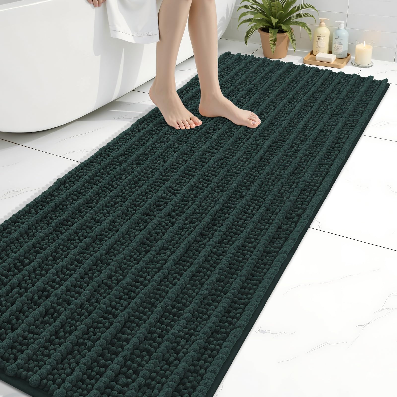 Arotive Bathroom Rugs Mat 70x24, Soft Absorbent Chenille Shaggy Bath Mat