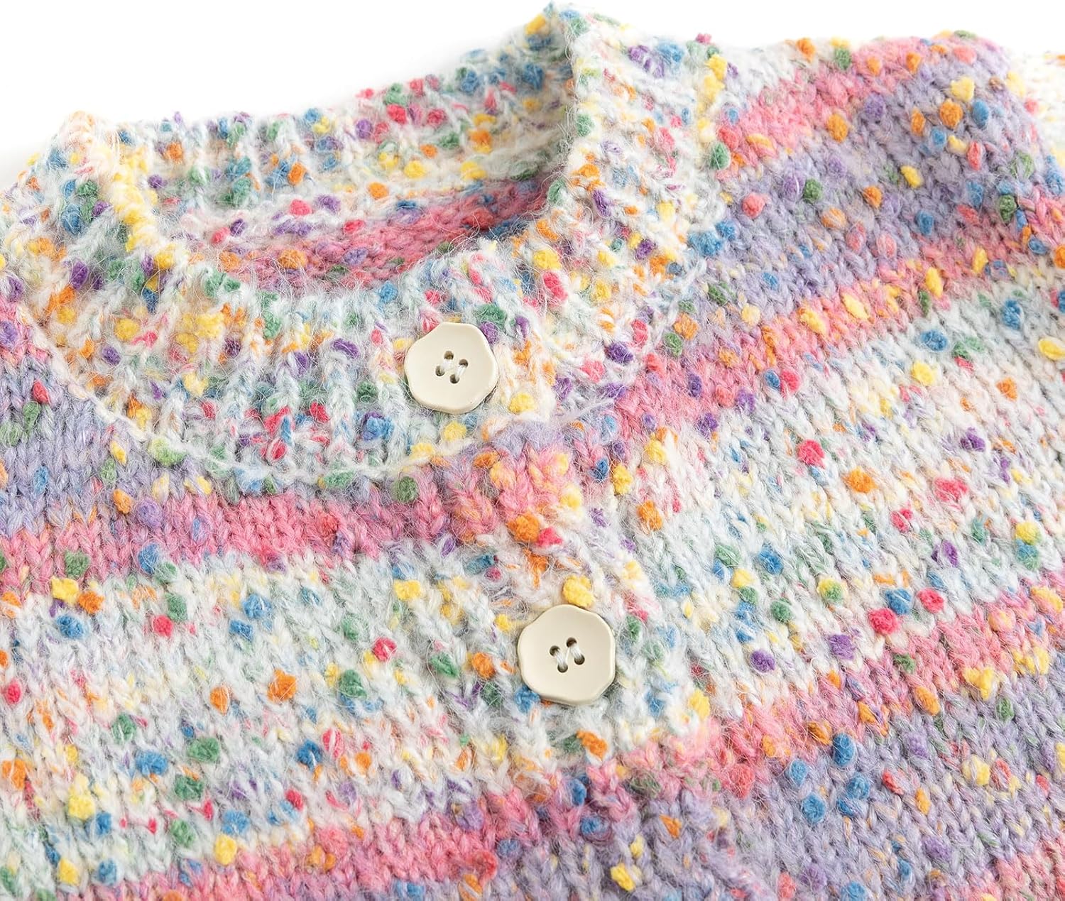 Curipeer Baby Girls Knitted Cardigan Pompoms Sweater Toddler Long Sleeve Jacket Outerwear 6M-4Y - Image 5