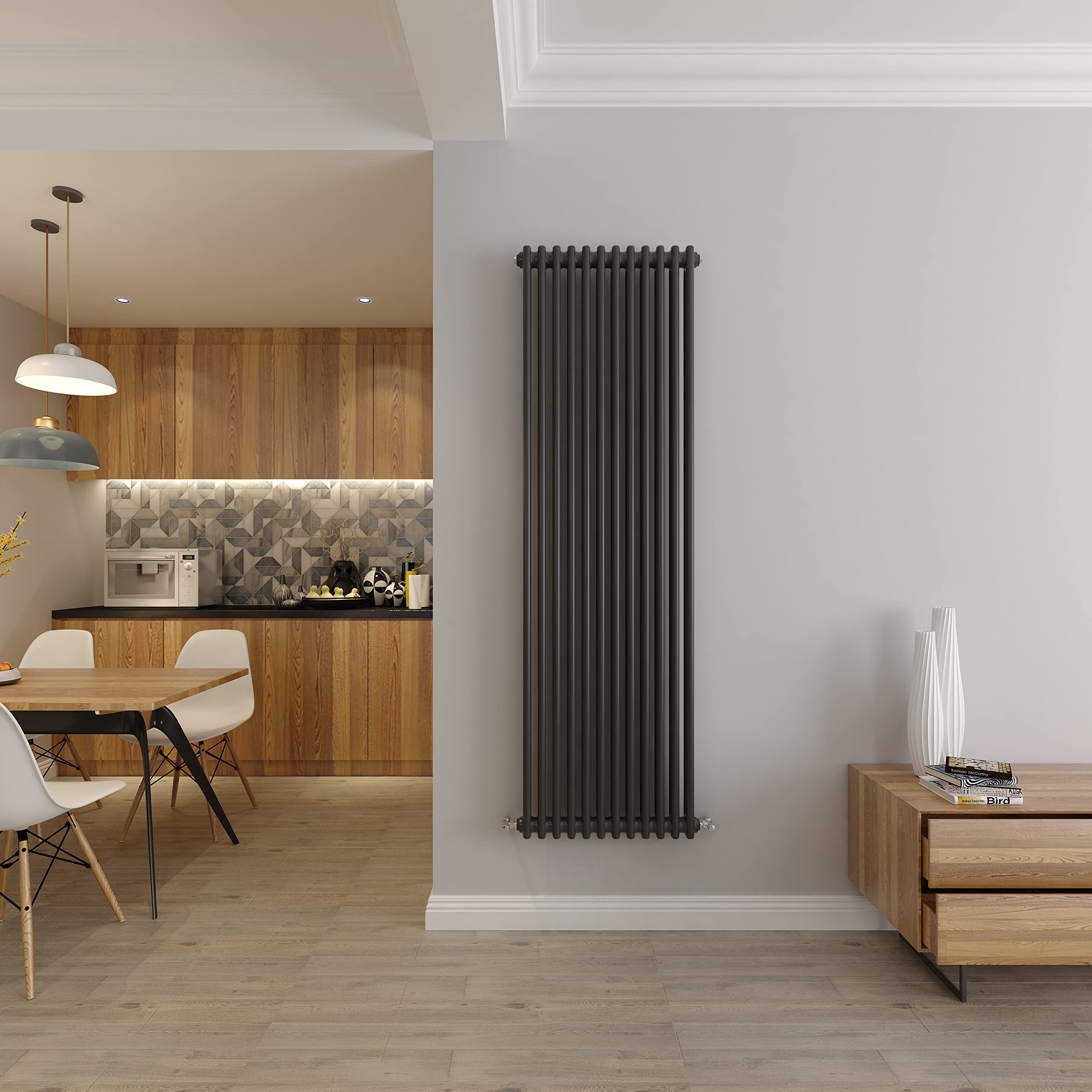 Anthracite radiators Vertical 2 Column Rads Cast Iron Style Central Heating radiators for Bathroom,Living Room and Kitchen 1800x560mm โ image 1
