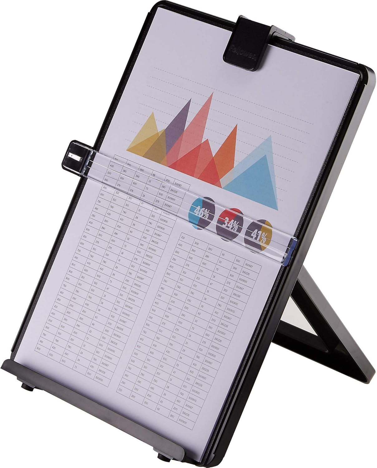 Fellowes Letter Sized Non-Magnetic Copyholder, Black (21106), 7.38 x 10.13 x 11.25 inches : Document Holders : Office Products