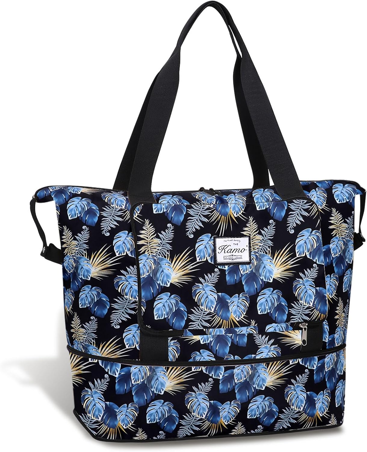 KAMO Travel Duffle Bag Expandable Weekender Overnight Bag With Wet Pocket, Foldable Tote Bag with Multiple Pockets Sports Gym Bag for Travel Yoga