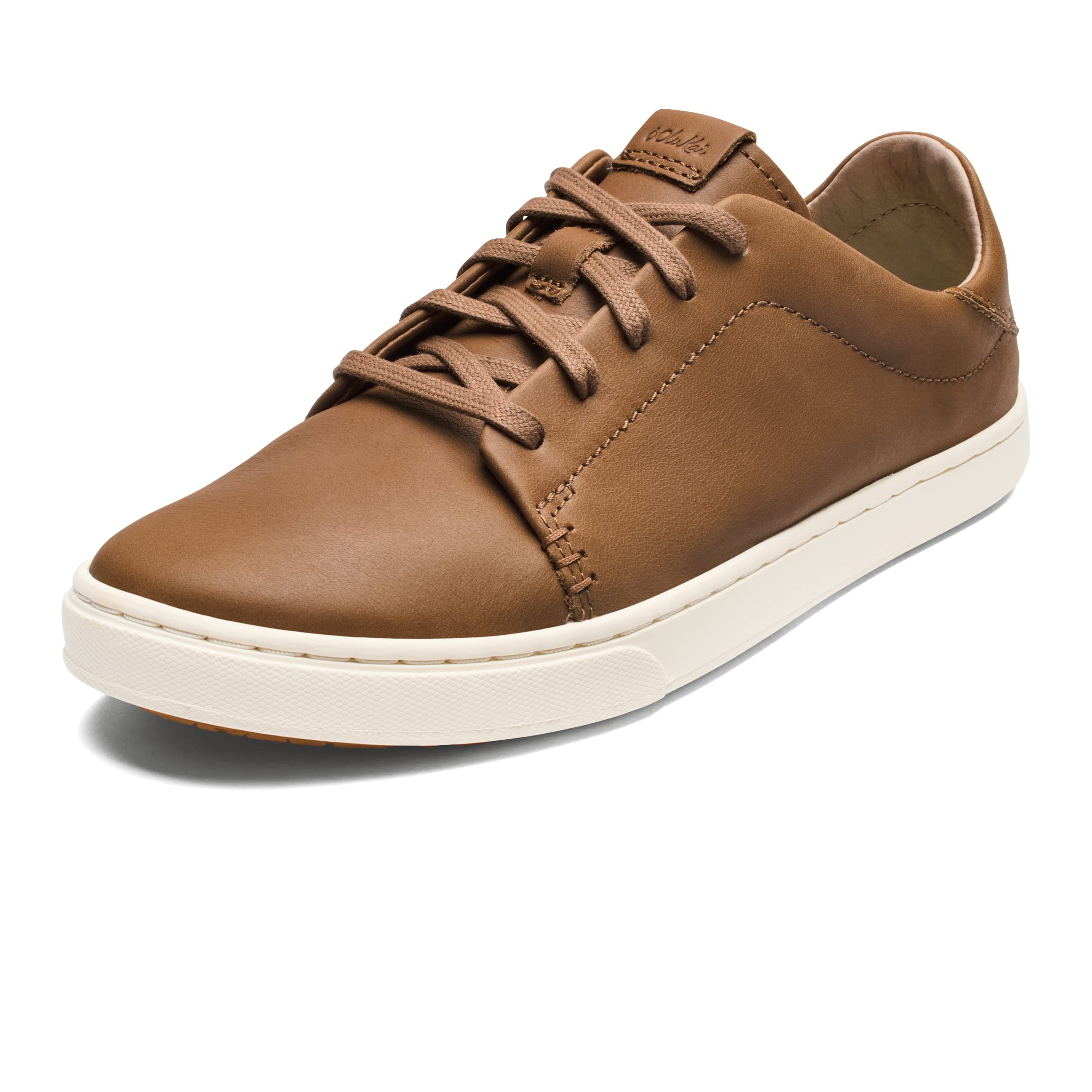 OLUKAIPehuea Li 'ILI Women's Leather Sneaker, Casual Everyday Shoes with Drop-in Heel, Non-Marking Rubber Outsole, All-Day Comfort Fit