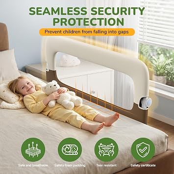 Bed Rail for Toddlers, 47 Inch Toddler Bed Rails, Bed Rail for Baby