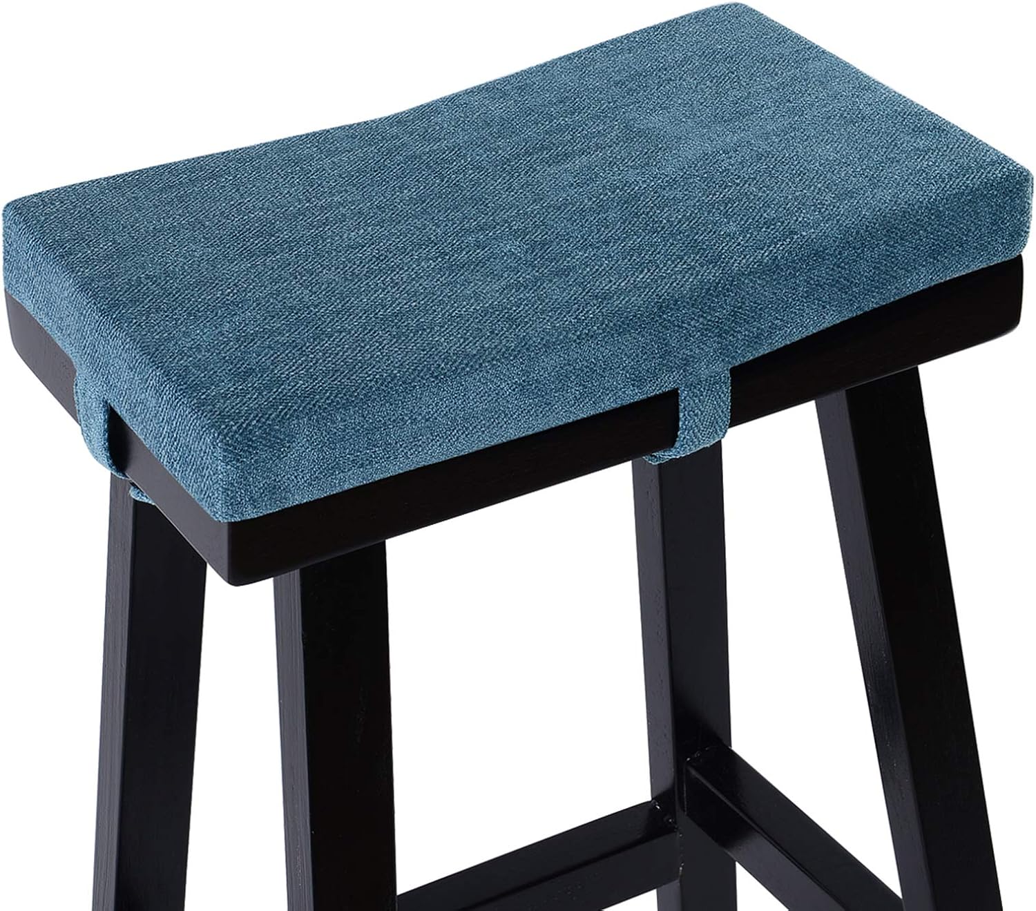 baibu Rectangle Bench Stool Cushion, Non-Slip Saddle Stool Seat Cushions Bar Stool Cushion with Machine Washable Cover - One Cushion Only (Blue, 18x9.5x1.5in)
