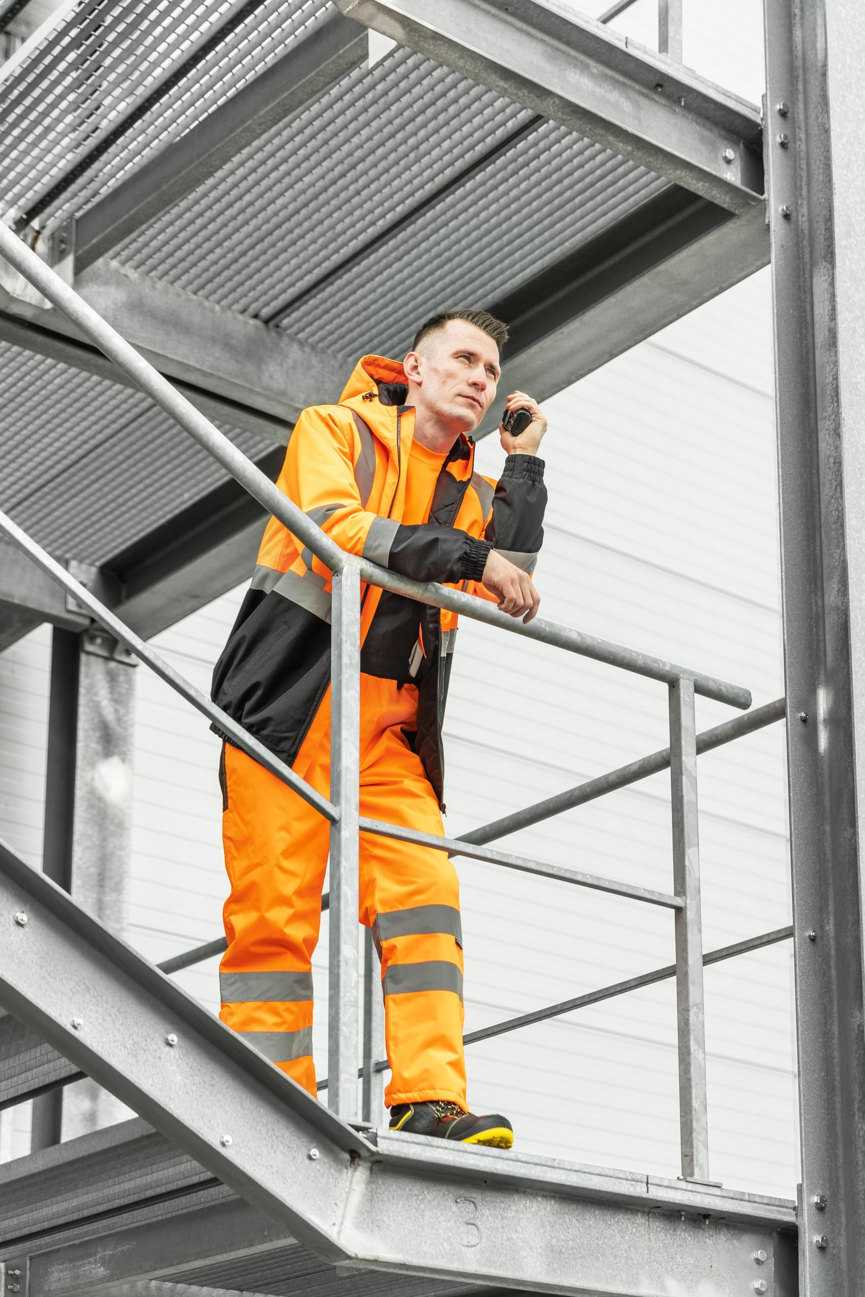 Högert Technik Pantalones de Trabajo con protección de Alta Visibilidad AICH