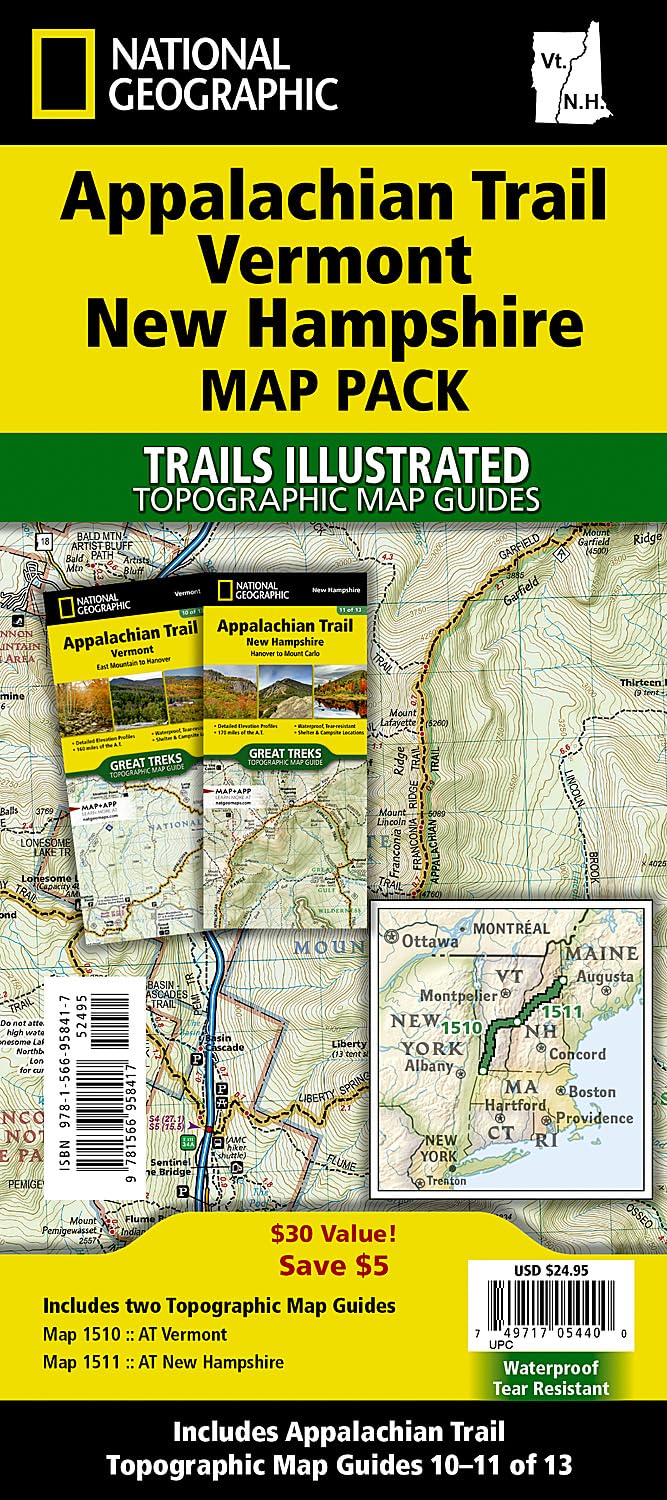 Appalachian Trail: Vermont: Topographic Map Guides (National Geographic Trails Illustrated Map)