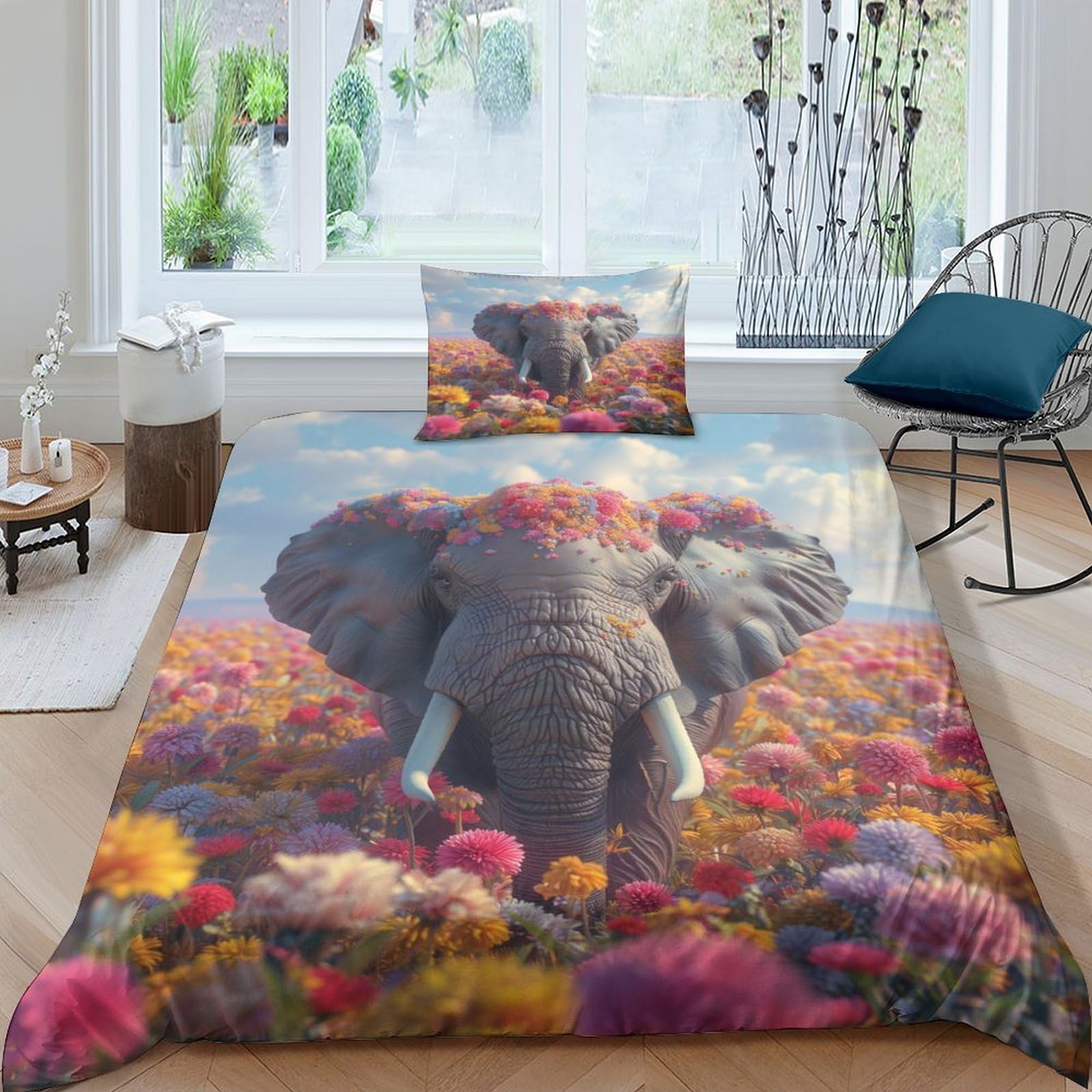 Housse de couette éléphant pour chambre d'enfant : créez un cocon de douceur ludique
