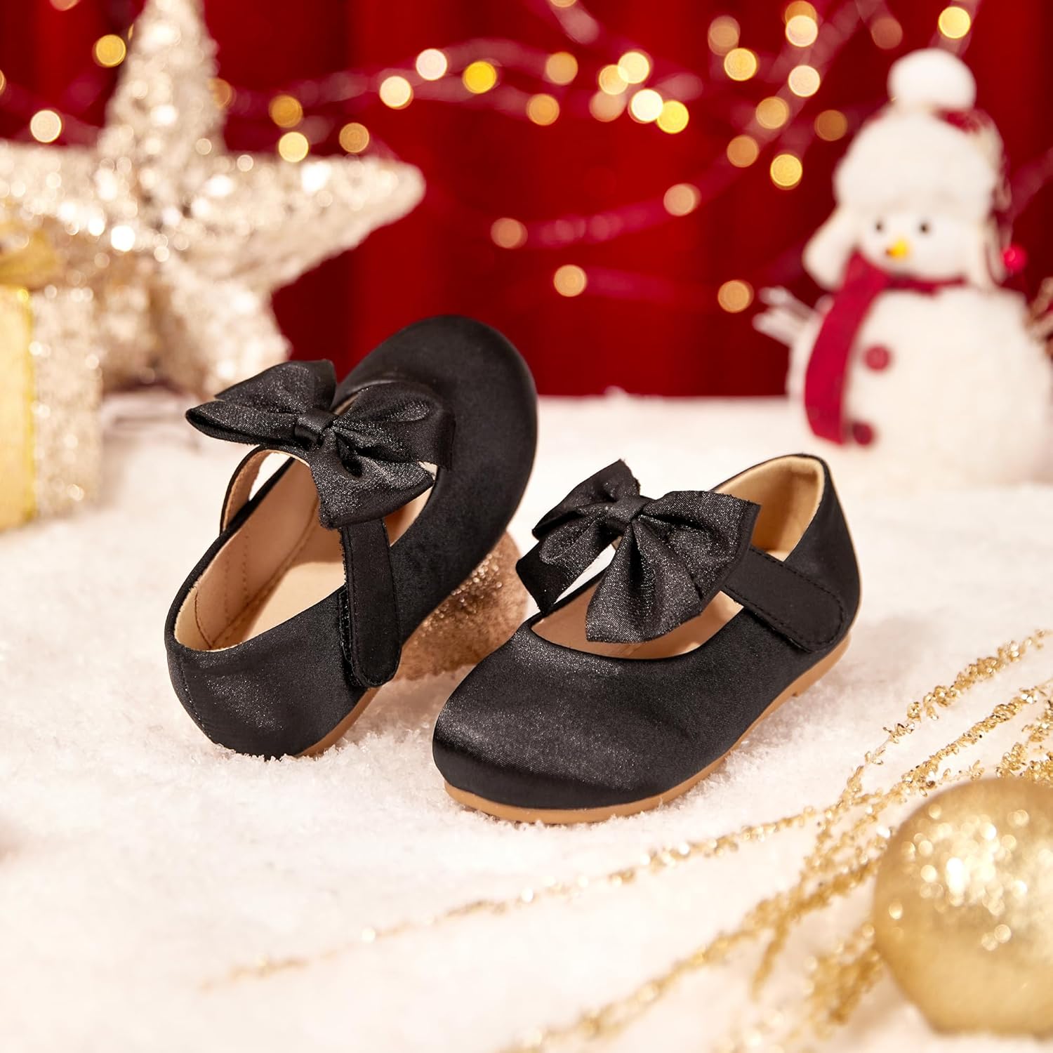 Otter MOMO Toddler/Little Girls Flower Girl Dress Black Shoes Size 4.5 Ballerina Flats School Party Wedding Shoes - Image 5