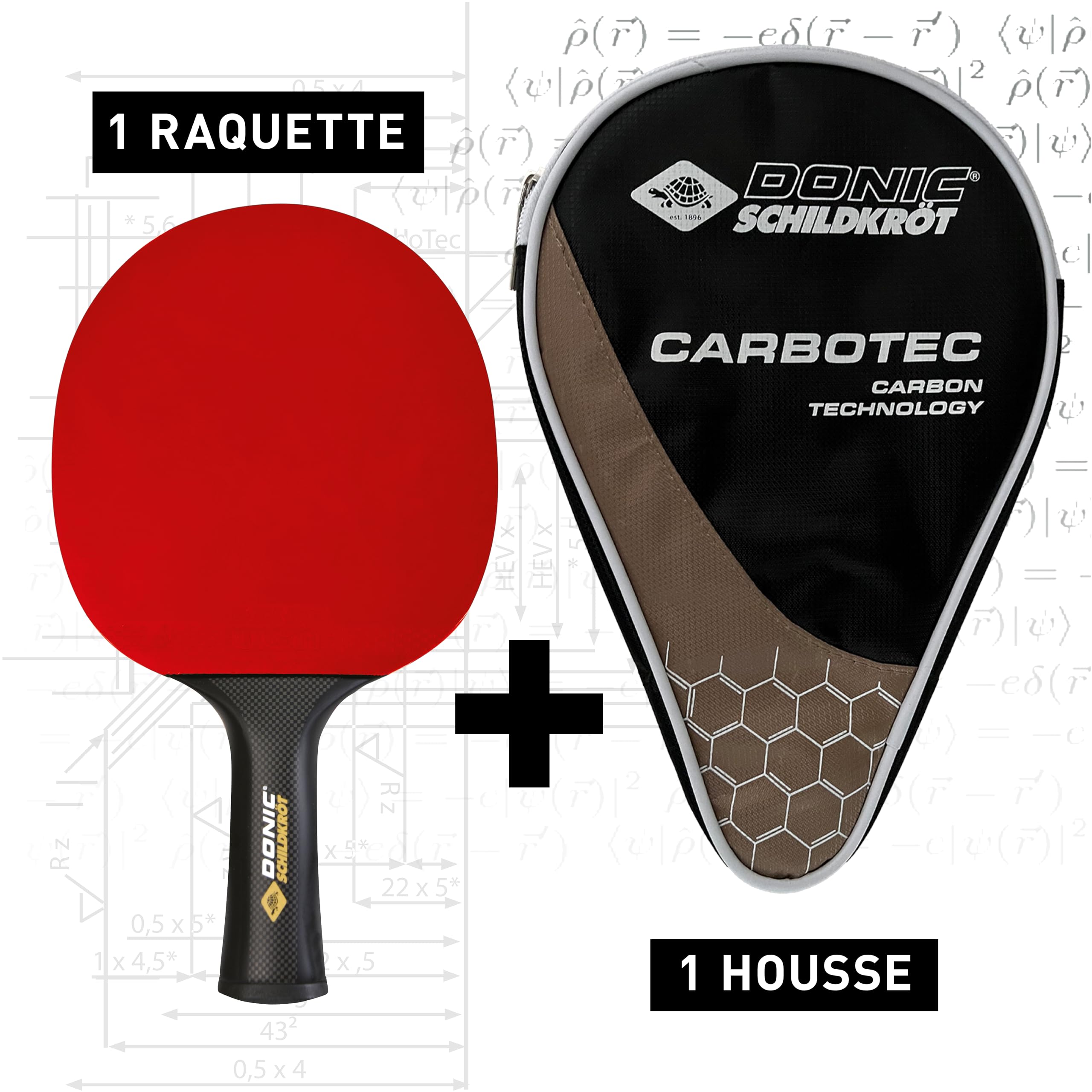 Donic-Schildkröt CarboTec 7000 Table Tennis Bat | 100% Carbon