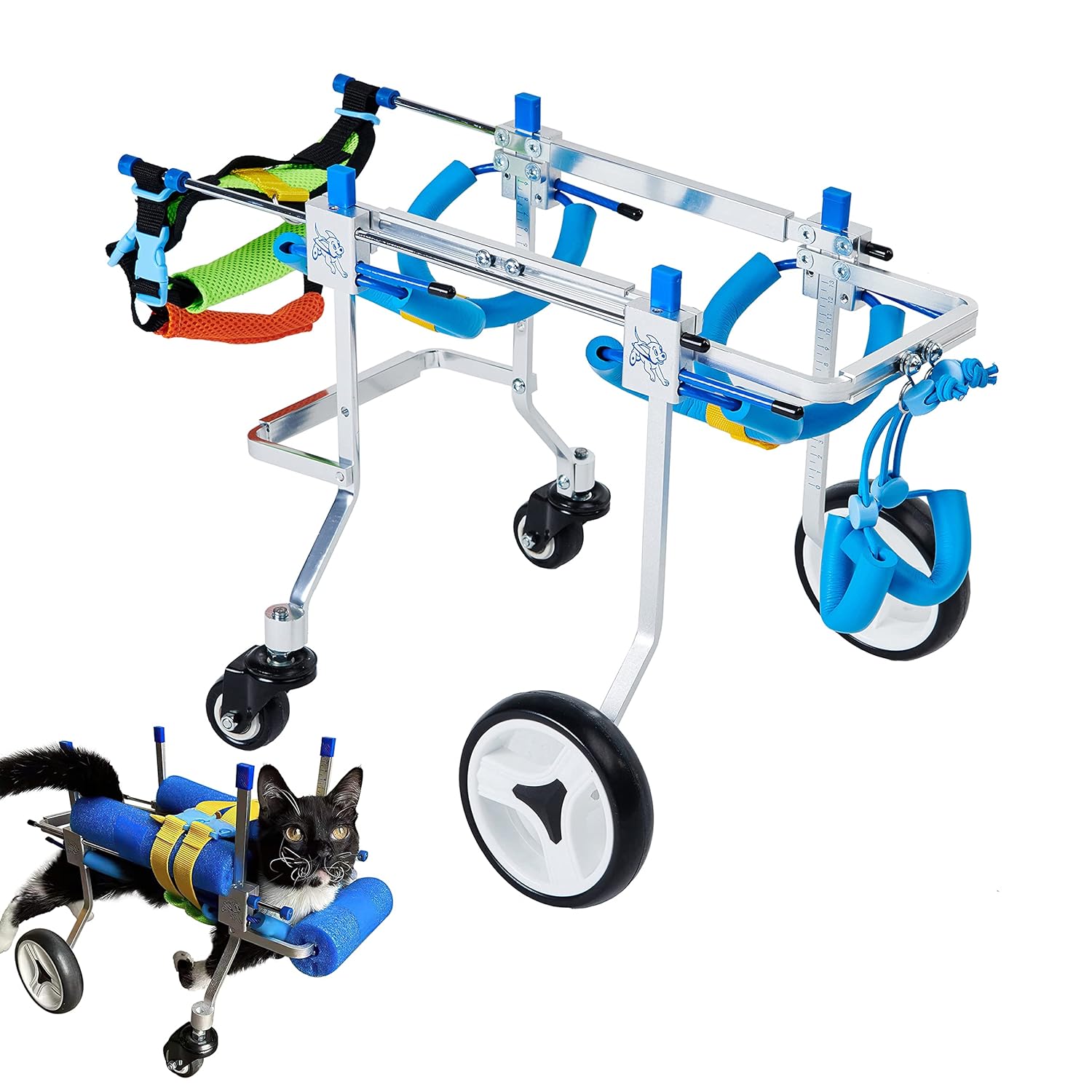 HobeyHove Adjustable 4Wheel Dog Cart/Wheelchair, Animal