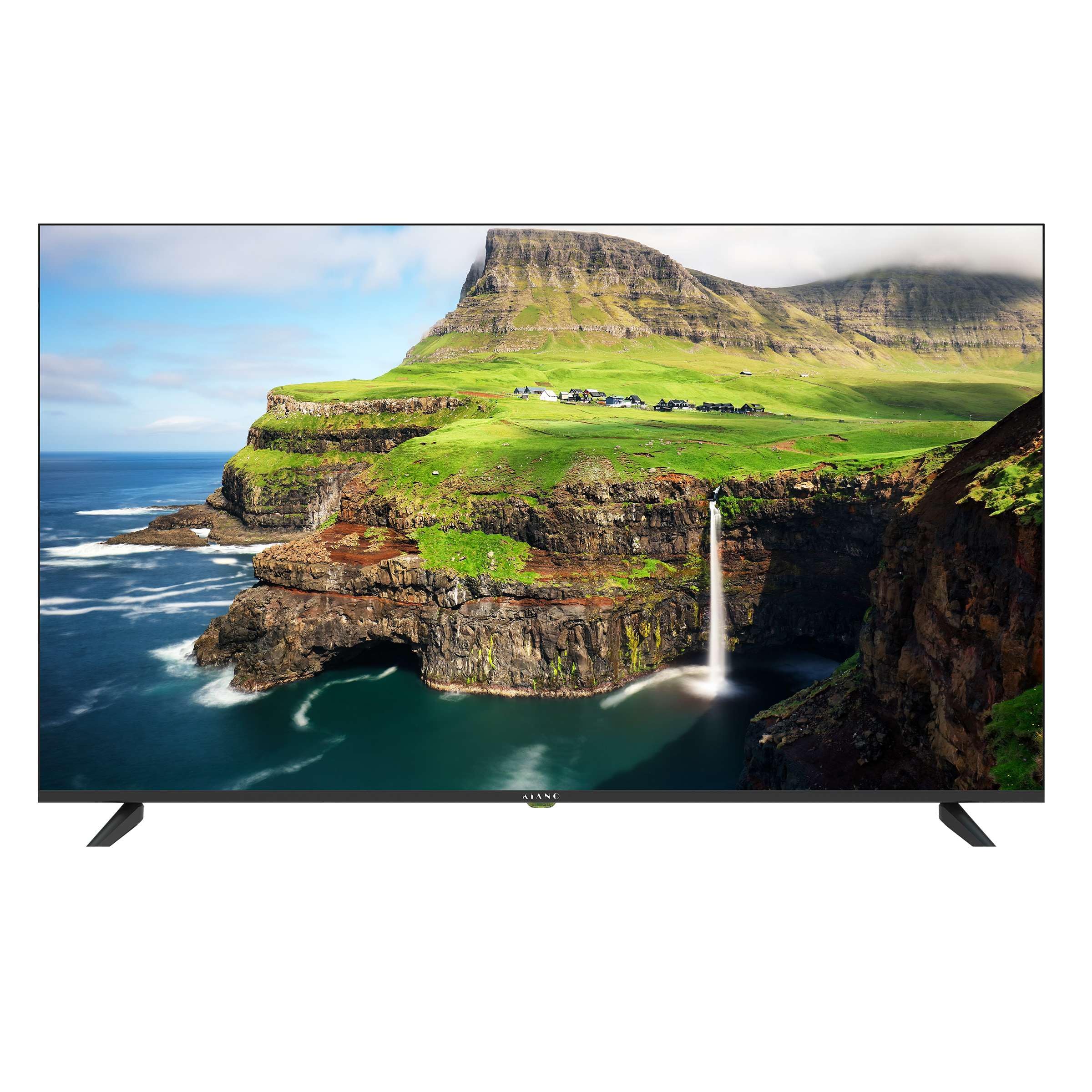 KIANO Elegance 55” Smart TV 4K UHD – VIDAA OS, D-LED, HDR, Dolby Digital Plus, Wi-FI, HDMI/USB, Triple Tuner DVB-T2/S2/C, PVR USB, Design sans Bordures