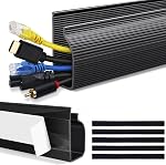 Plateau de gestion de câble de grande capacité 2 Pack, sous le plateau de câble (2xL15.7in), PVC Bureau permanent Cable Management, Idées de gestion de cordon, Organisateur de câble de bureau pour le bureau et la maison- Blanc