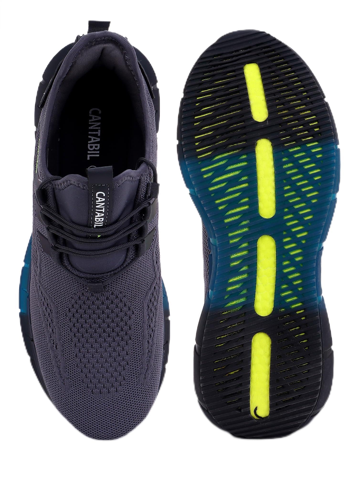 Cantabil Grey Men Solid Comfortable Running Sports Shoes l Running Sports Shoes for Men l Shoes for Men (MFTW00040_Grey_25.8-26.5) (B0D6RNHWLG) Amazon Price History, Amazon Price Tracker