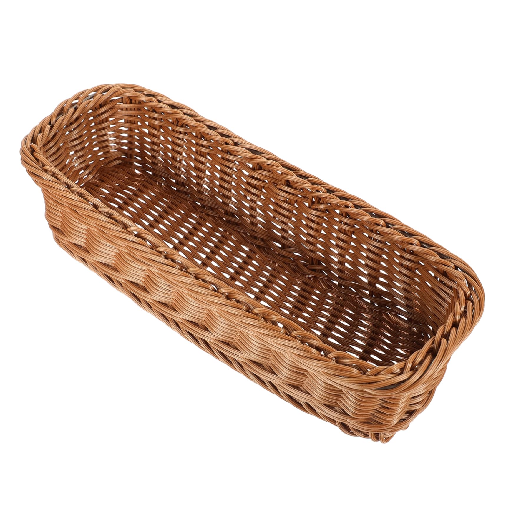 Cabilock 5 Uds Organizador De Cubiertos Cesta Cestas De Almacenamiento Soporte Para Alimentos Cesta De Cocina Cesta De Mimbre De Imitación Tejida Cesta De Aperitivos De Ratán De Imitación