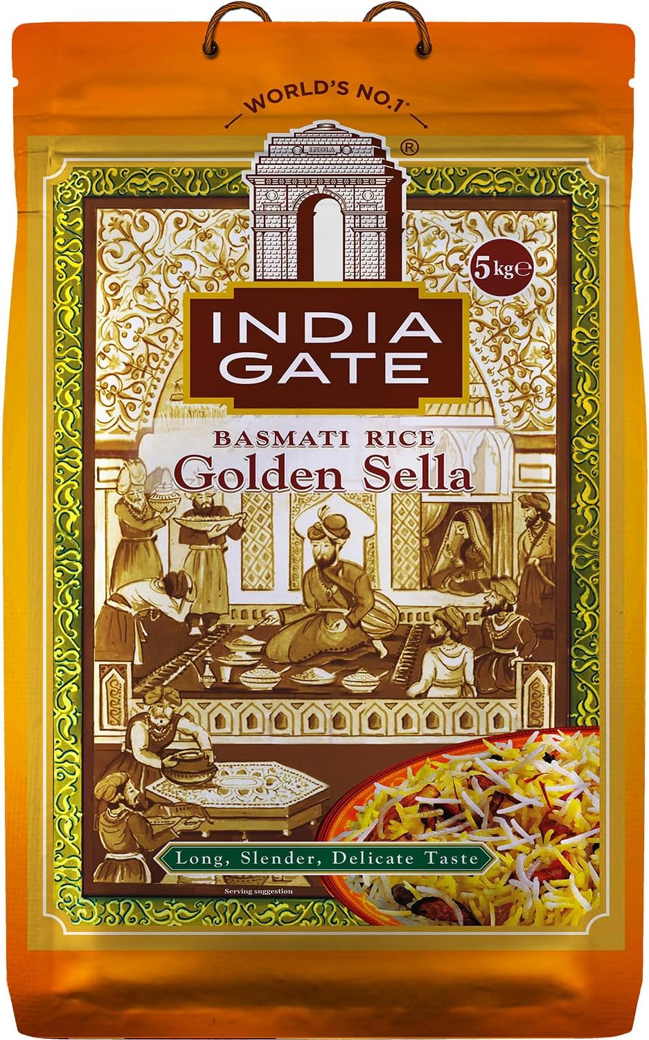 Parboiled Basmati Rice - Golden Sella, 10 Pound Bag