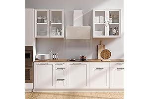 Kitchen Wall Cabinets for Storage - 4 Doors Acrylic Glass Doors for...
