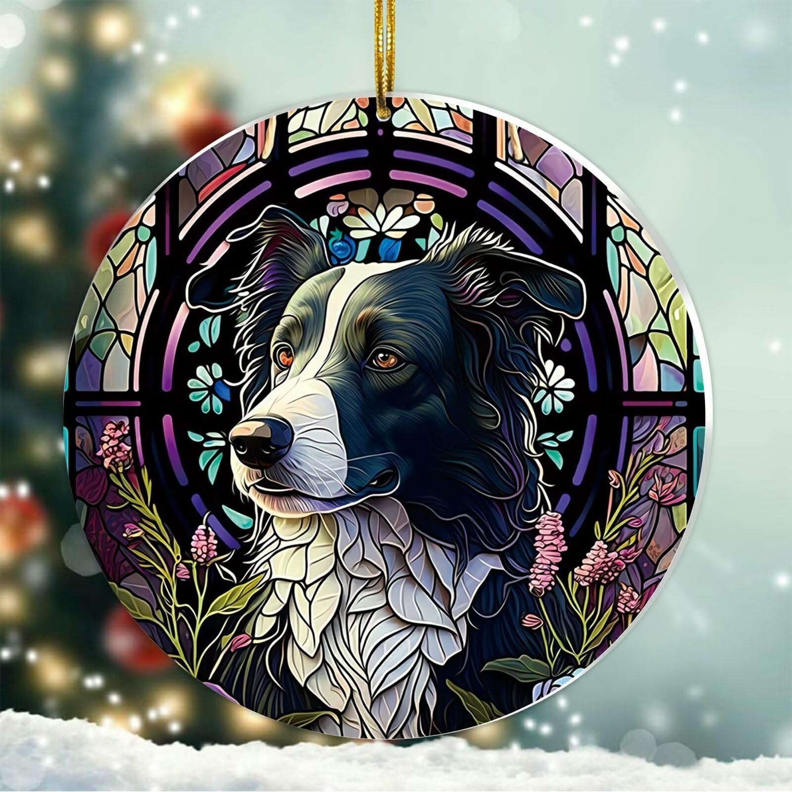 Tipbrol Women's Border Collie Christmas Ornament 2023 - Dog Gifts For Ornament For Christmas Tree, Gifts For Lovers Dog Christmas Decorations Xmas Keepsake