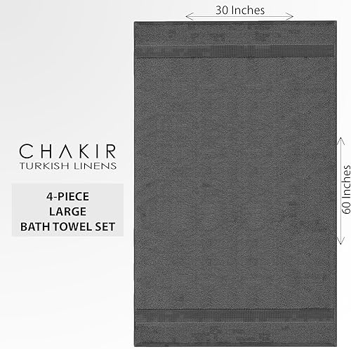 Miniatura 87 de Chakir Turkish Linens Toallas turcas de alta calidad 100% algodón para baño, toallas de baño grandes de 30 x 60 pulgadas (4 piezas, beige)